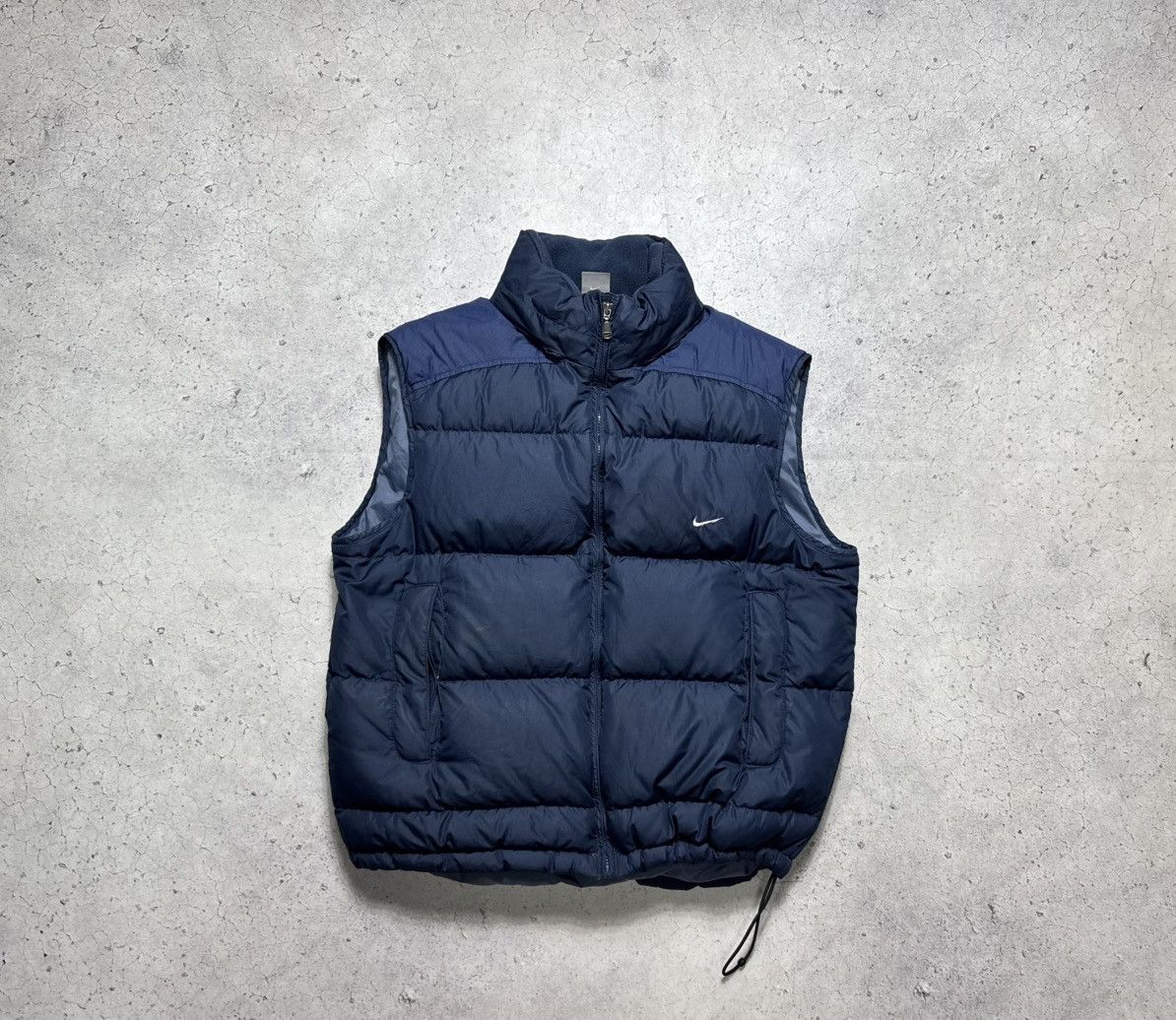 Nike Nike Vintage Down Puffer Vest Jacket Swoosh Drill Y2K Size US L / EU 52-54 / 3 - 1 Thumbnail