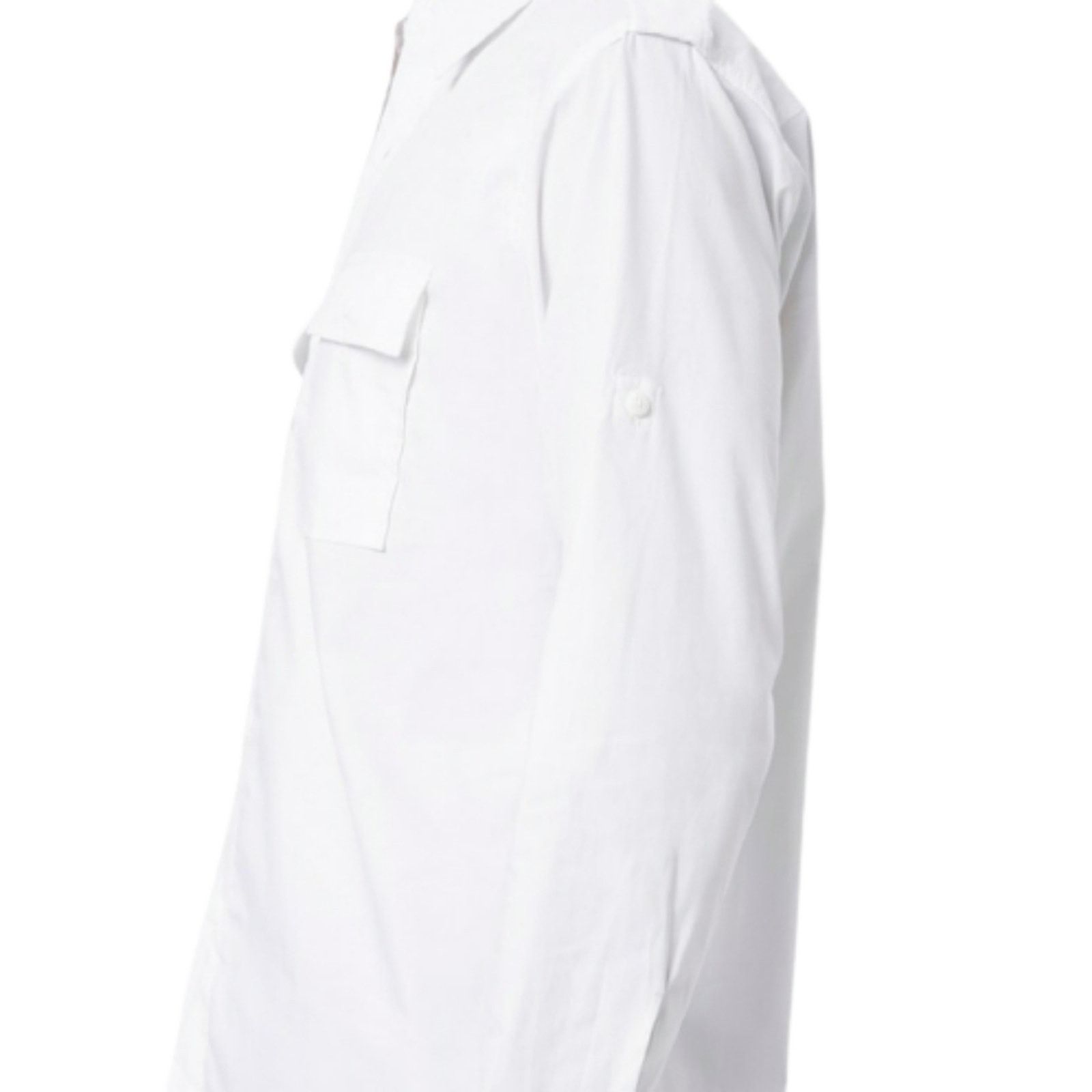 Other WHITE ☆ FRONT FLAP POCKET ☆ EPILET SHOULDER SHIRT ☆ XL Size US XL / EU 56 / 4 - 7 Thumbnail