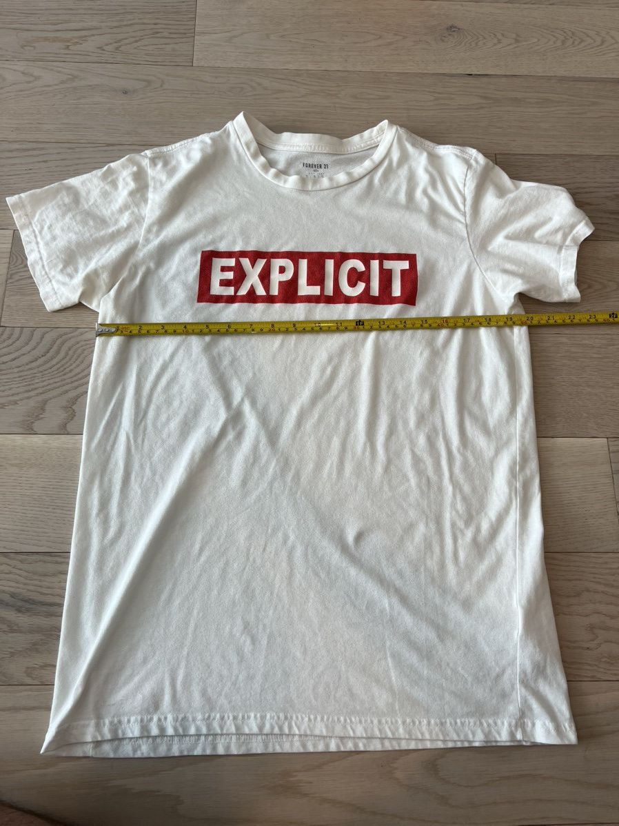 Forever 21 Forever 21 Men White “Explicit” Graphic Tee Size L Size US L / EU 52-54 / 3 - 7 Thumbnail