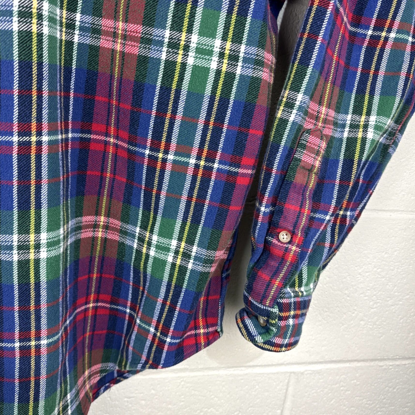 Ralph Lauren Ralph Lauren Classic Fit Plaid Flannel Shirt Men's XL Long Sleeve Red Blue Size US XL / EU 56 / 4 - 7 Thumbnail