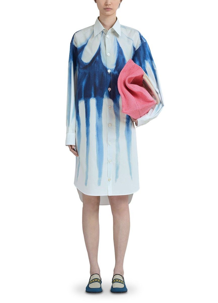 Marni Marni SS22 "dripping daisy print poplin shirt dress" Size XS / US 0-2 / IT 36-38 - 1 Thumbnail