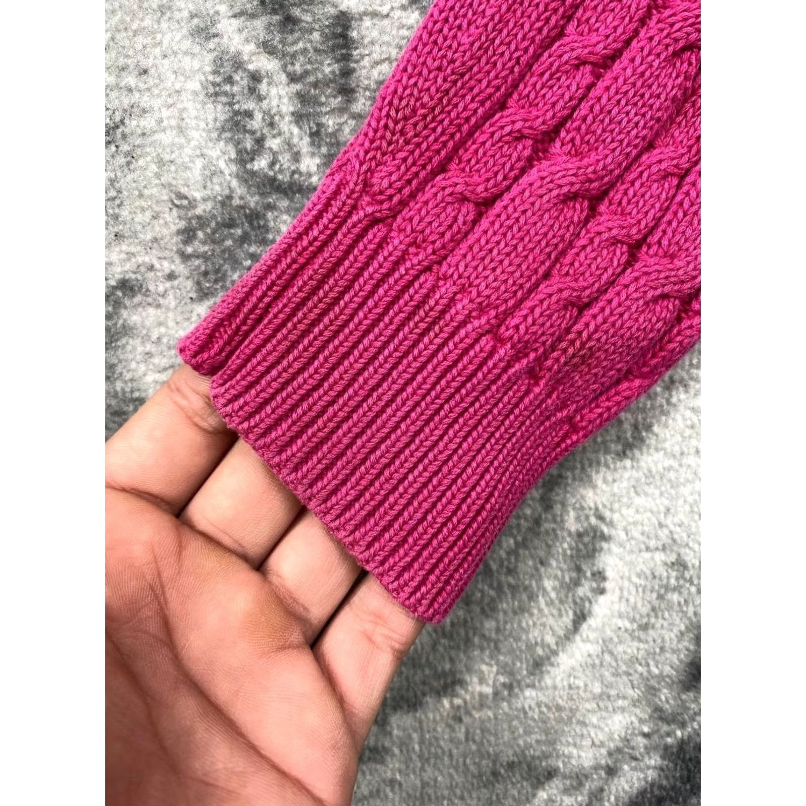 Polo Ralph Lauren Ralph Lauren Sport Cardigan Women M Pink Knit Sweater 69.5 Sleeve, 44 Chest, Regular Fit, Solid, Spring Winter Fall, China, Cotton, Long Sleeve Size M / US 6-8 / IT 42-44 - 6 Thumbnail