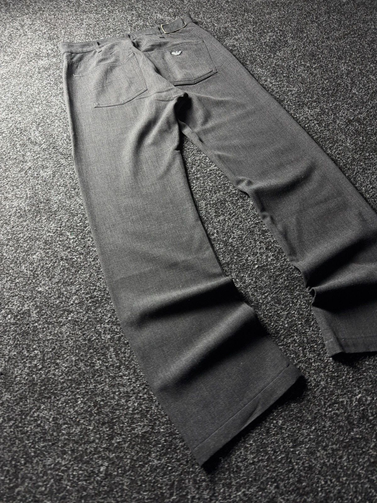 Armani Luxury 00s Armani Jeans Comfort Fit Grey Wool Blend Pants Size US 32 / EU 48 - 14 Thumbnail