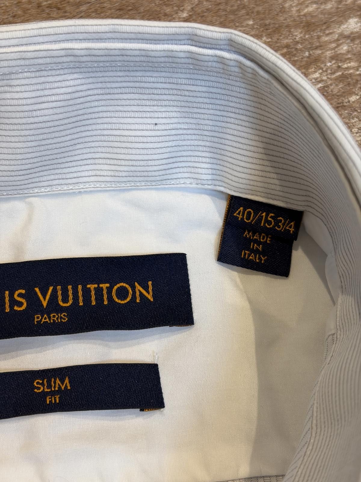 Louis Vuitton Louis Vuitton White Pinstripe Shirt Size US M / EU 48-50 / 2 - 3 Thumbnail
