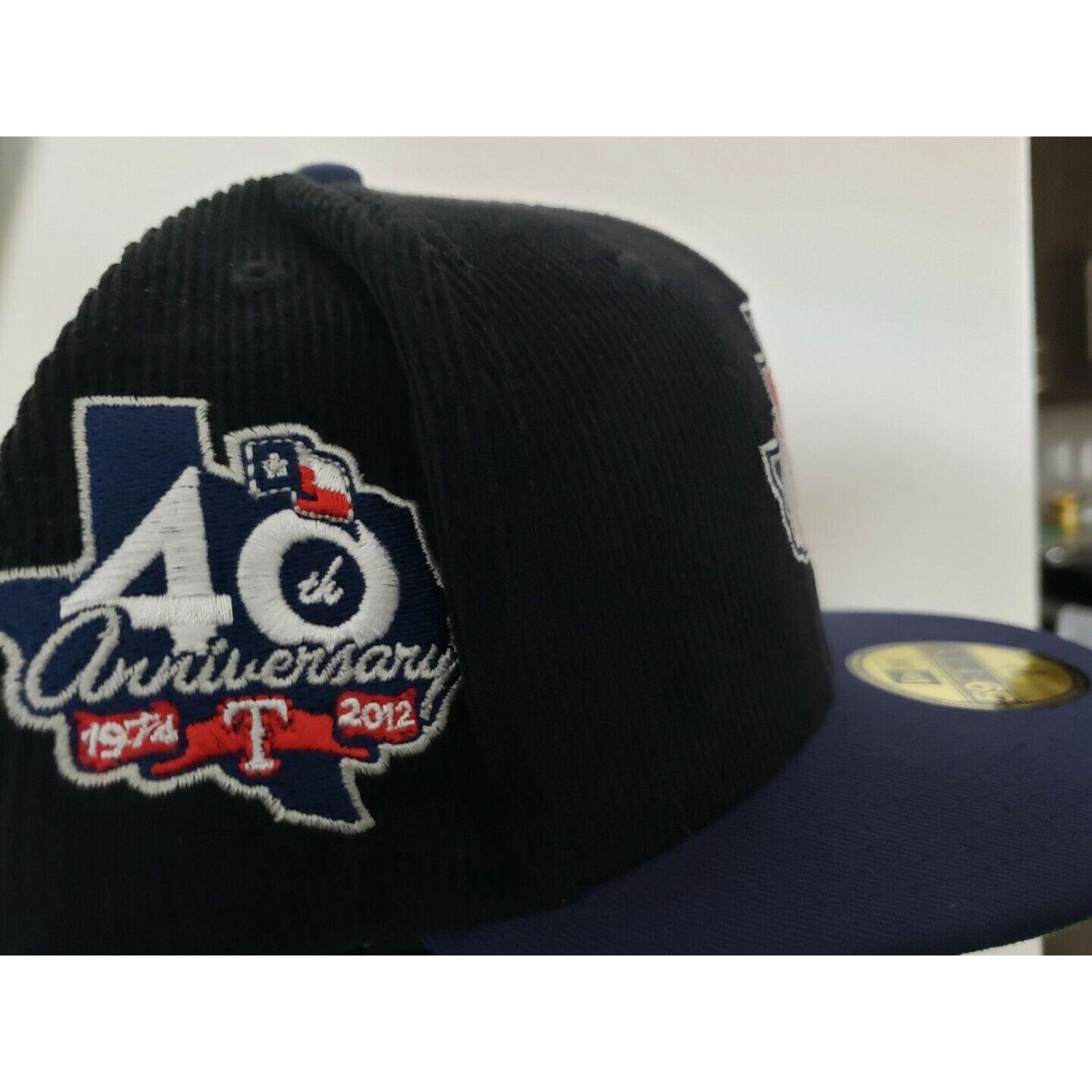 New Era Texas Rangers Hat Cap Corduroy 40th Ann 5950 7 5/8 New Era Size ONE SIZE - 2 Thumbnail