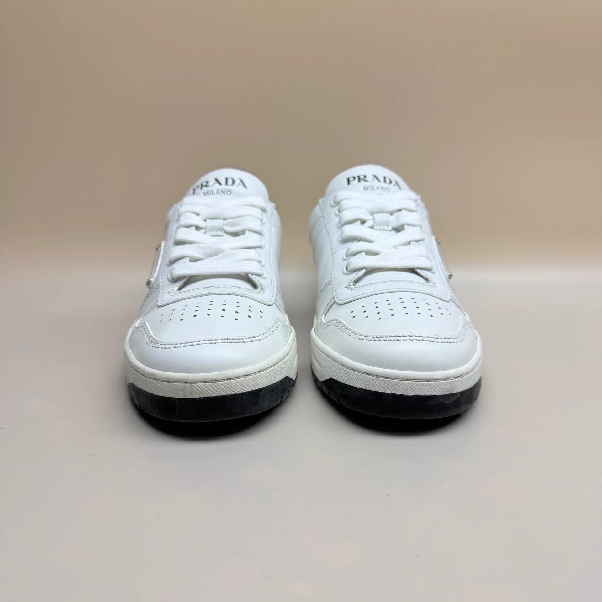 Prada Prada Black White Triangle Logo Sneakers 36 99New Size US 5.5 / IT 35.5 - 2 Thumbnail