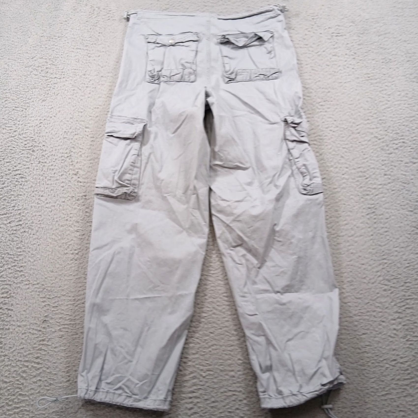 Pacsun PacSun Grey Parachute Cargo Pants XS Gorpcore Baggy Adjustable Womens Size 26" / US 2 / IT 38 - 3 Thumbnail