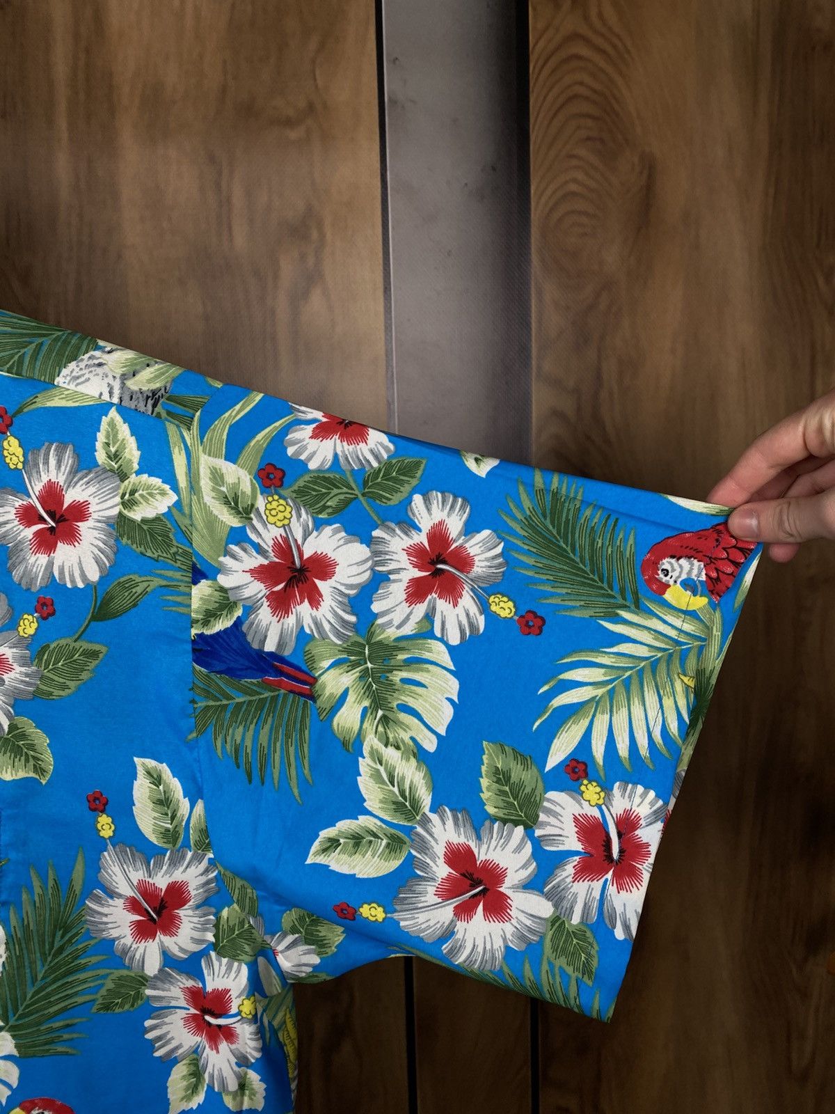 Vintage 🌊Vintage 90s Shirt Short Sleeve Parrot Hawaiian Overprint🌊 Size US XL / EU 56 / 4 - 5 Thumbnail