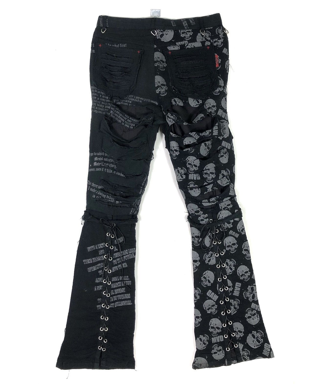 Japanese Brand RARE🔥MADPUNK JAPAN BONDAGE DAMAGE STYLE PANTS Size US 31 - 2 Thumbnail
