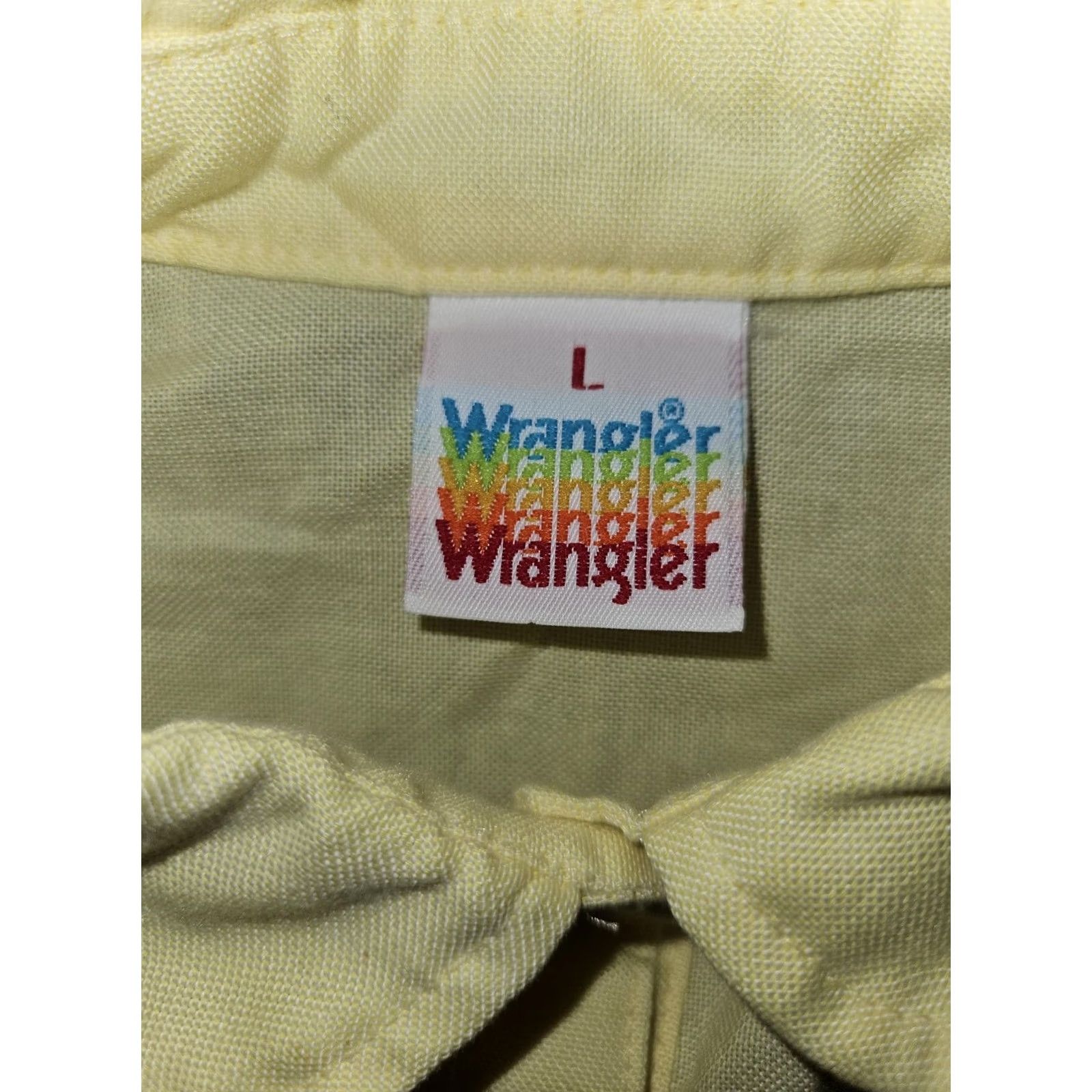 Wrangler VINTAGE Wrangler Shirt Women's Large Yellow Pullover Western Made USA 80s Size L / US 10 / IT 46 - 2 Thumbnail