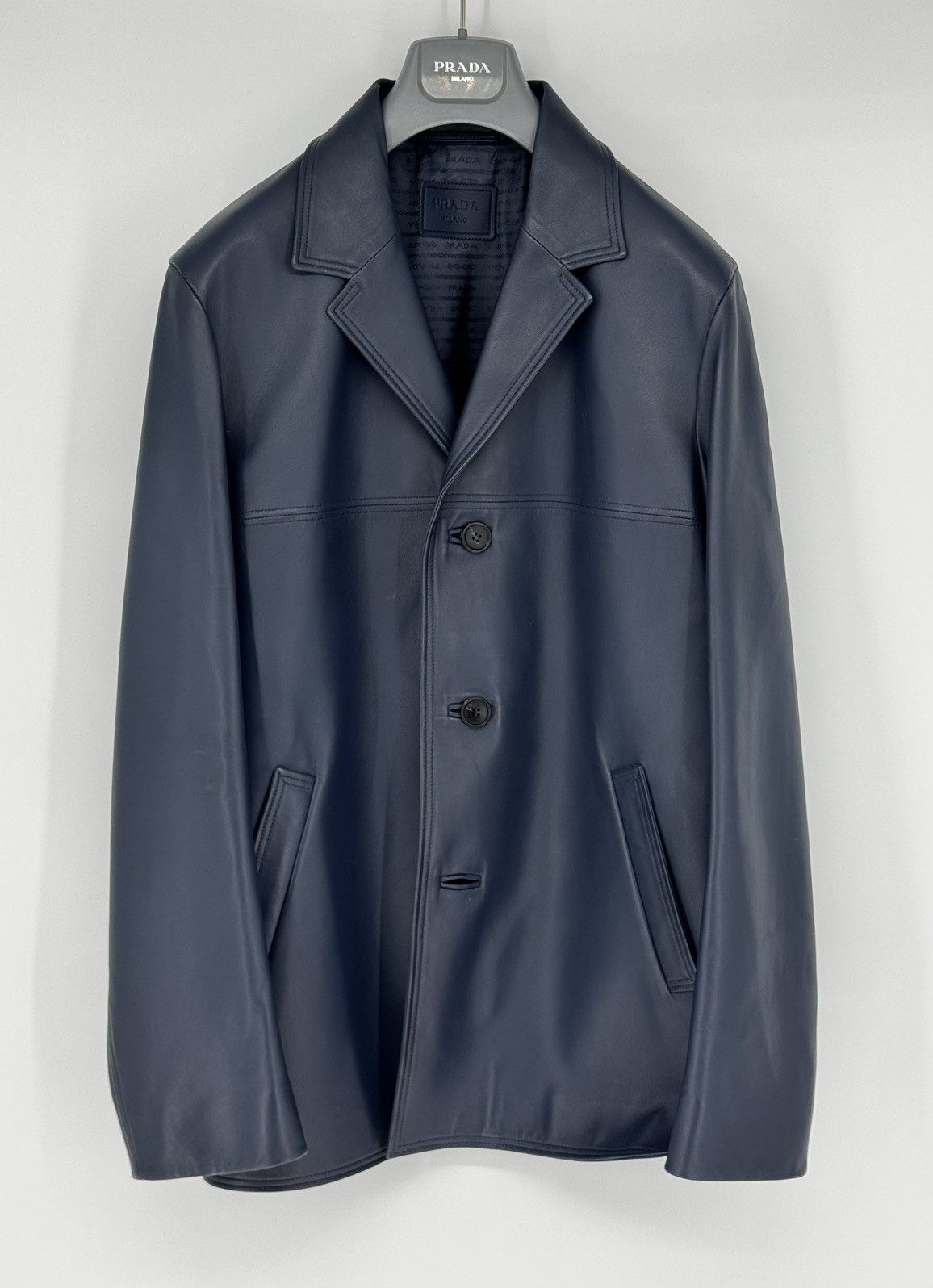 Prada Prada x Raf Simons Leather Lambskin Blazer Jacket Size US M / EU 48-50 / 2 - 2 Thumbnail