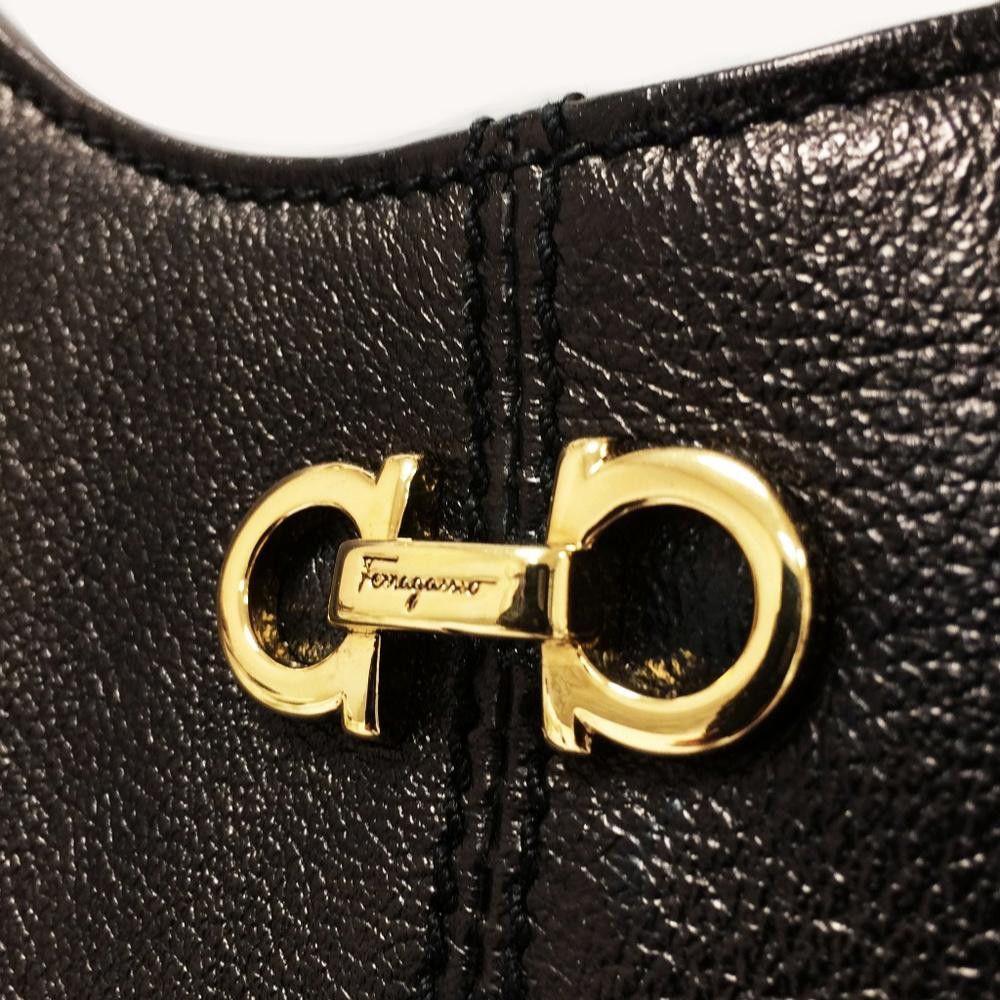 Salvatore Ferragamo Salvatore Ferragamo Betulla Black Leather Tote Bag Size ONE SIZE - 2 Thumbnail