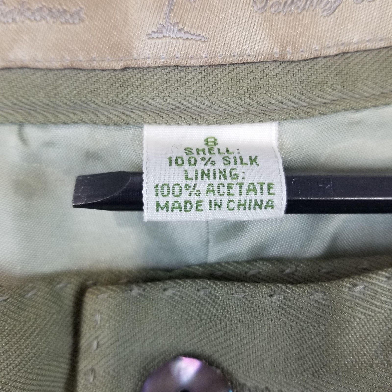 Tommy Bahama Tommy Bahama Pants Women 8 Green Silk Pleated Lined Trousers Size 30" / US 8 / IT 44 - 5 Thumbnail