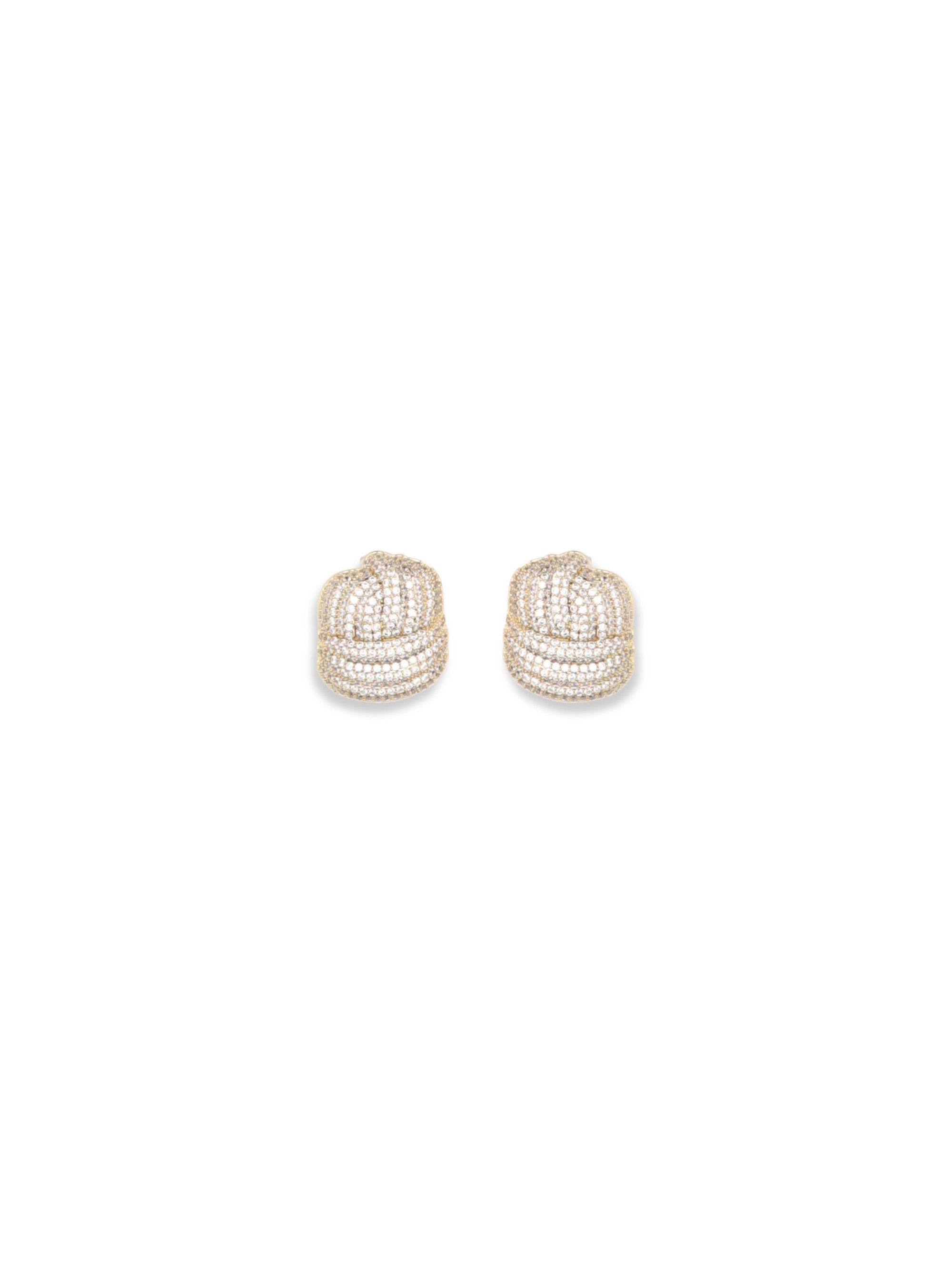 Gold Crystal Knot Earrings