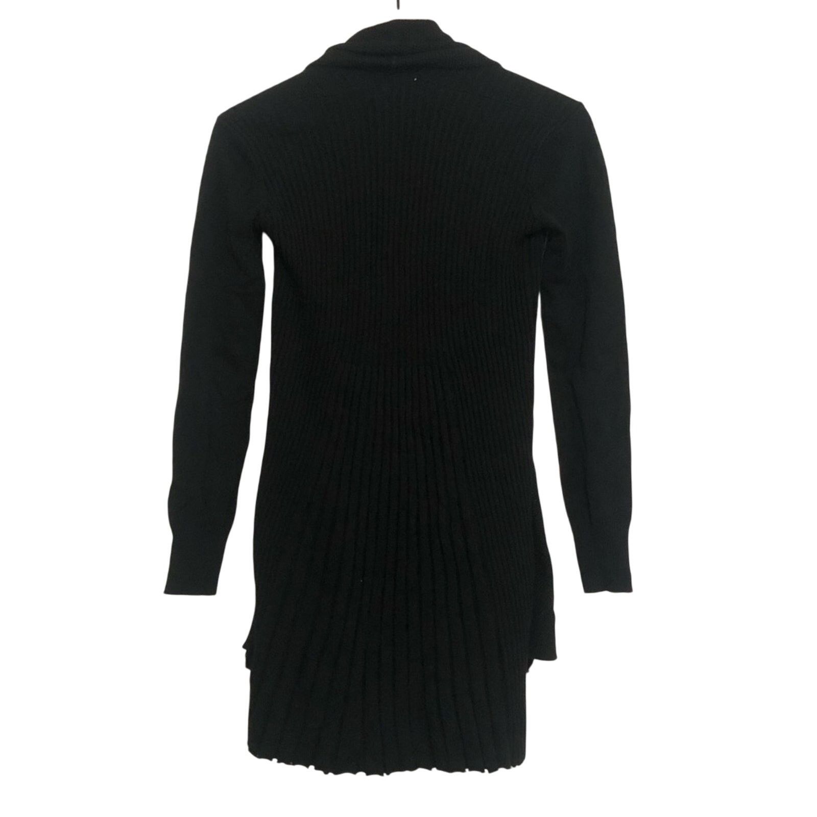 Other Catwalk Studio Knit Black Draped Open Cardigan Sweater Size S / US 4 / IT 40 - 2 Thumbnail