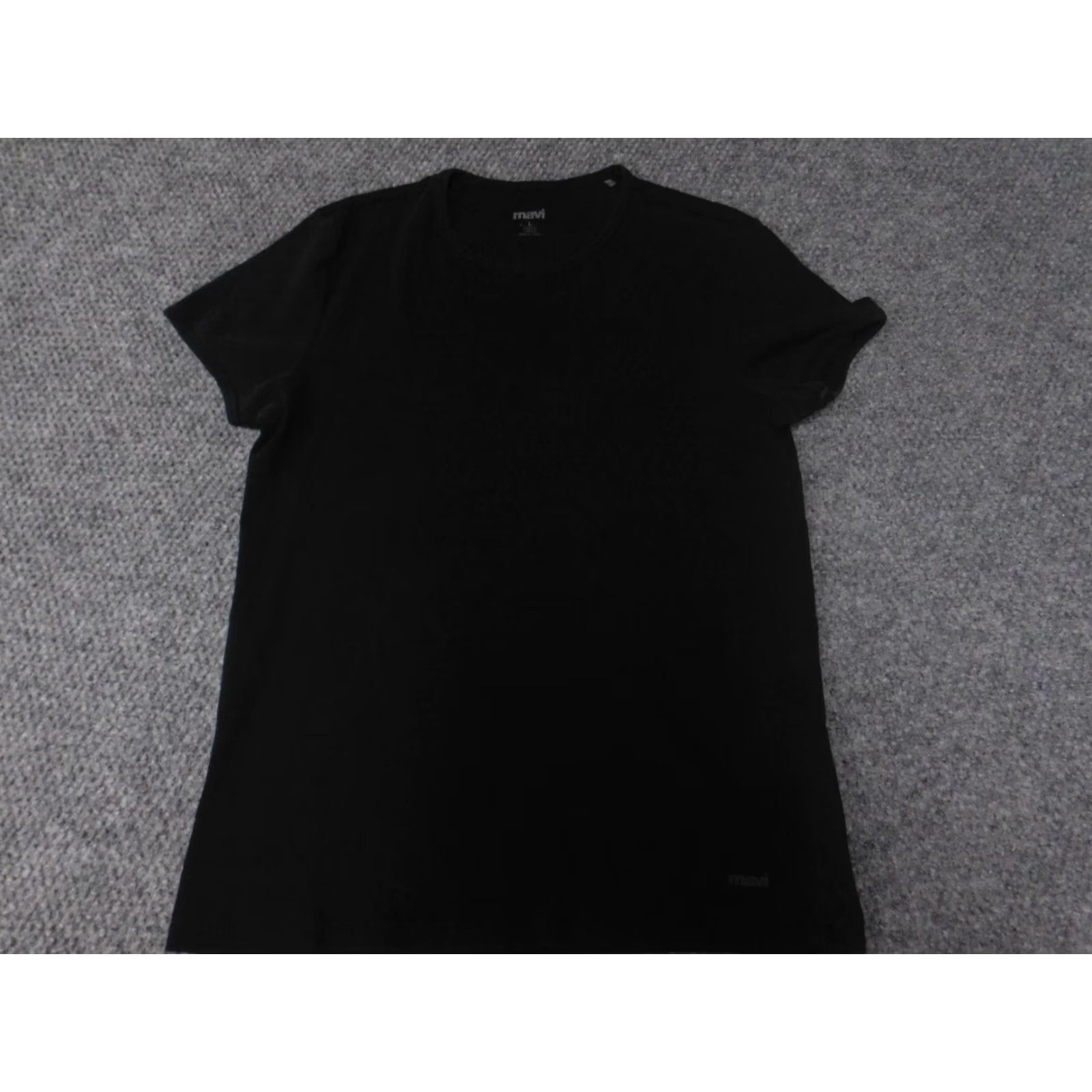 Mavi Mavi Womens Shirt L Black Crew Neck Pullover Short Sleeve Casual Stretch Cotton Polyester Rayon T-Shirt Basic Classic Size L / US 10 / IT 46 - 2 Thumbnail