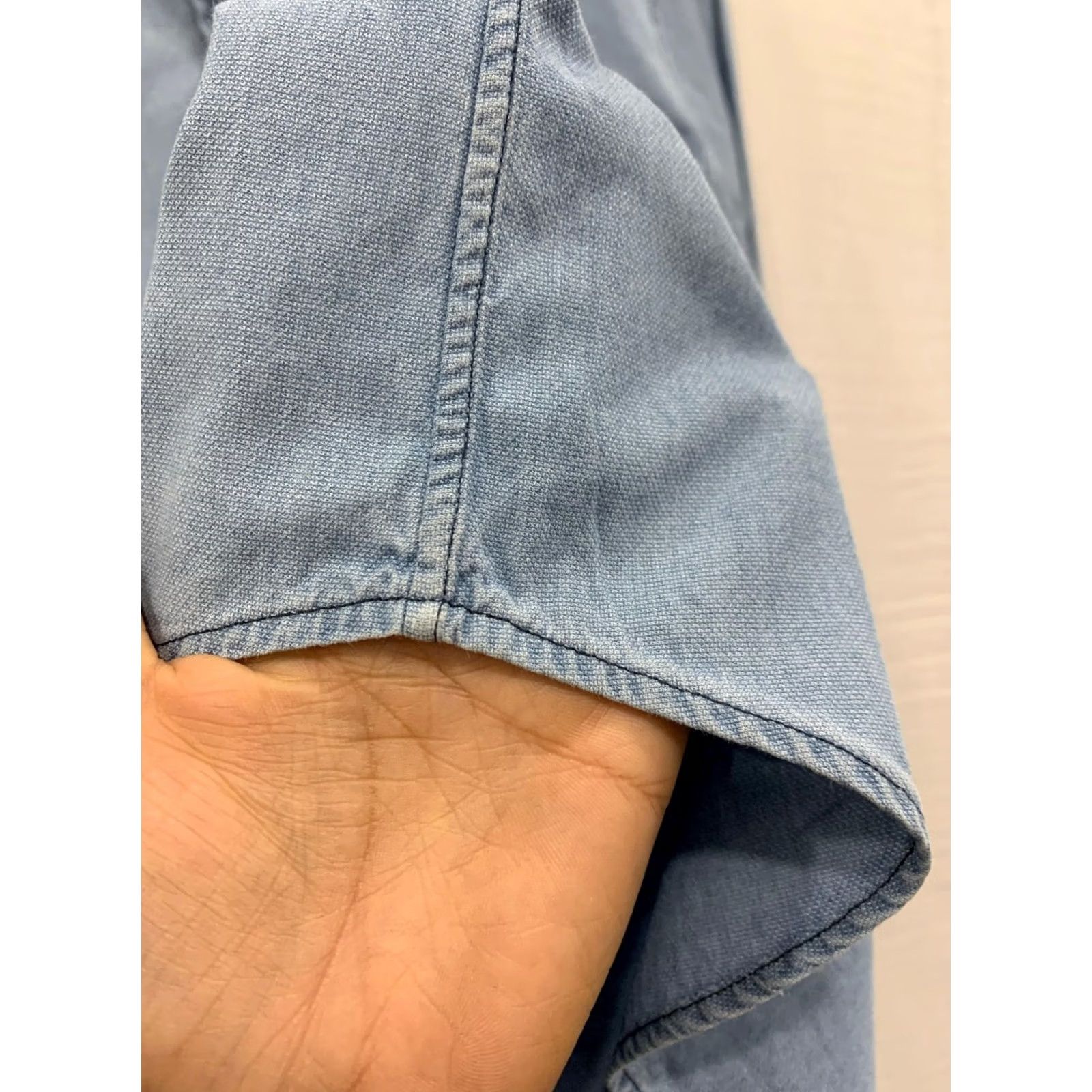 Golden Goose Golden Goose Deluxe Brand Denim Shirt Womens M L Light Wash Button Up Italy #C18 Size M / US 6-8 / IT 42-44 - 5 Thumbnail