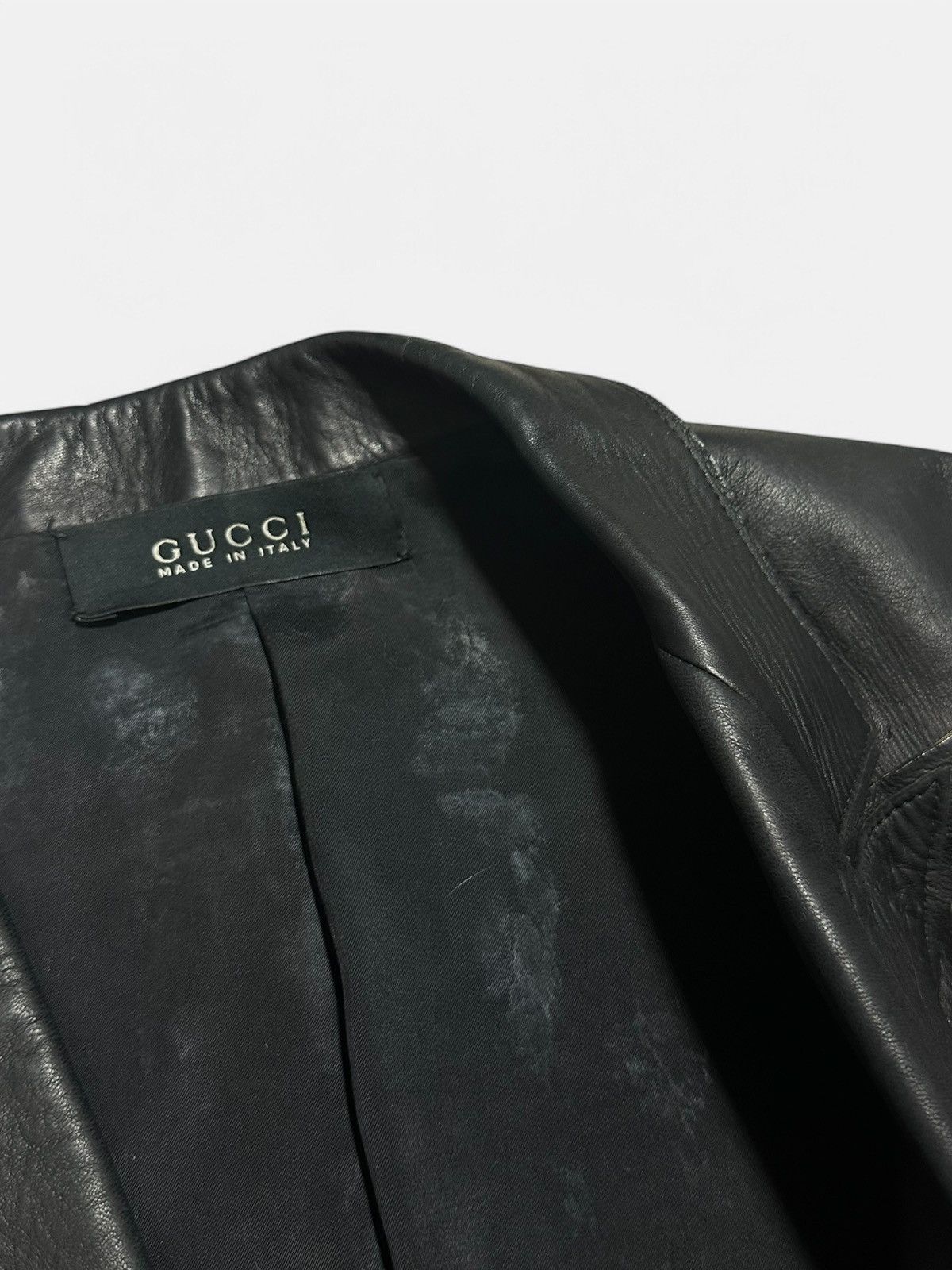 Gucci × Tom Ford Gucci - Tom Ford Leather Blazer Size S / US 4 / IT 40 - 6 Thumbnail