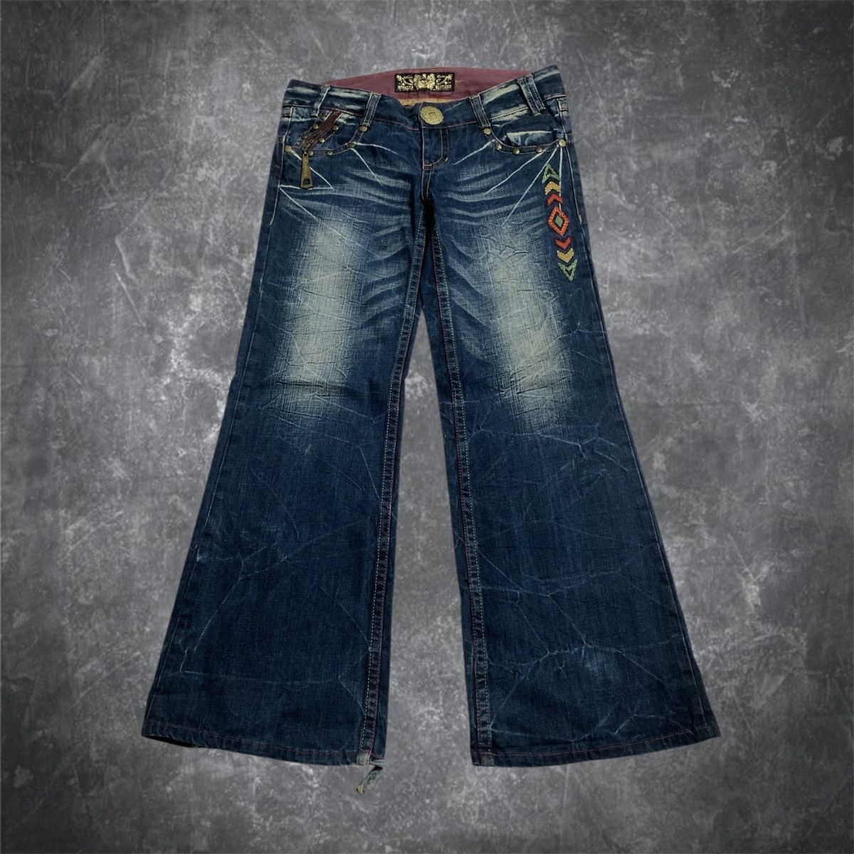 If Six Was Nine 2000s japanese archive Flared denim jeans Size US 34 / EU 50 - 2 Thumbnail