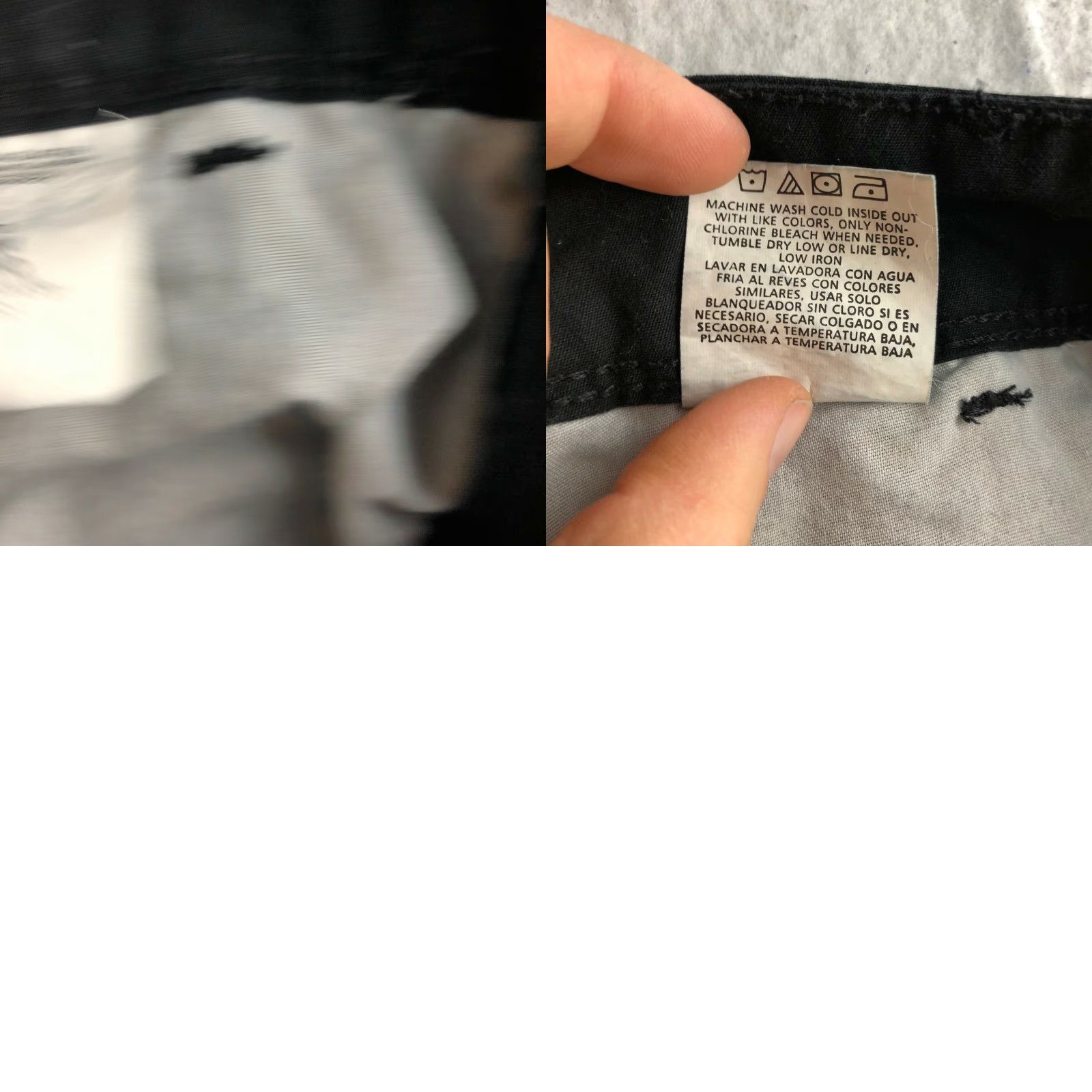 Vintage Riders Black Cropped Pants Womens 30" Waist Dark Wash Cargo Pocket Size 32" / US 10 / IT 46 - 8 Thumbnail
