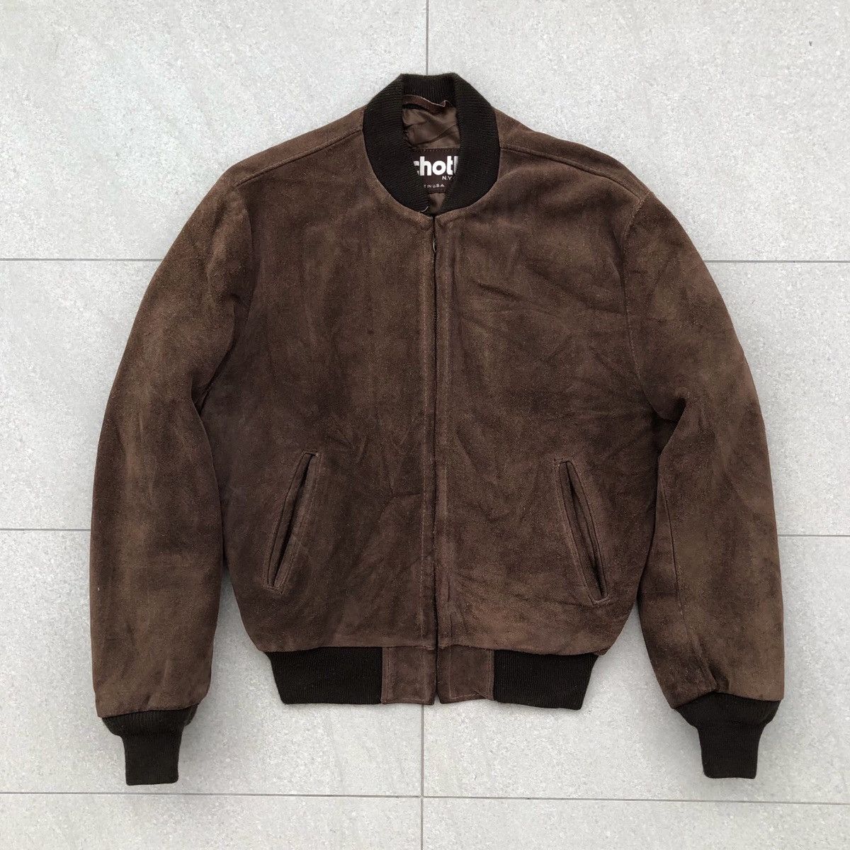 Schott Vintage SCHOTT NYC Suede Leather Bomber Jacket USA 🇺🇸 Size US M / EU 48-50 / 2 - 3 Thumbnail