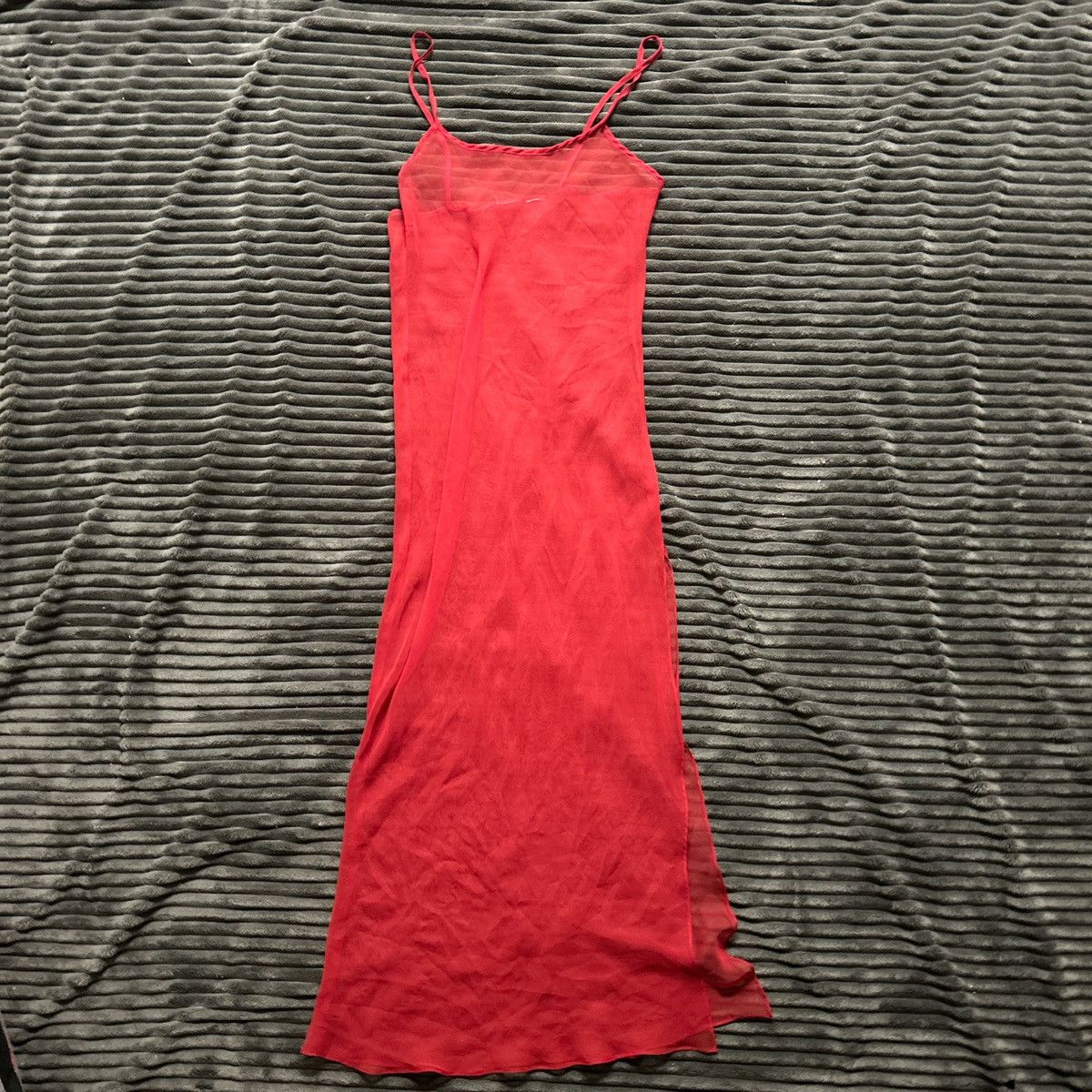 Vintage Red sheer dress with slit Size XS / US 0-2 / IT 36-38 - 1 Thumbnail