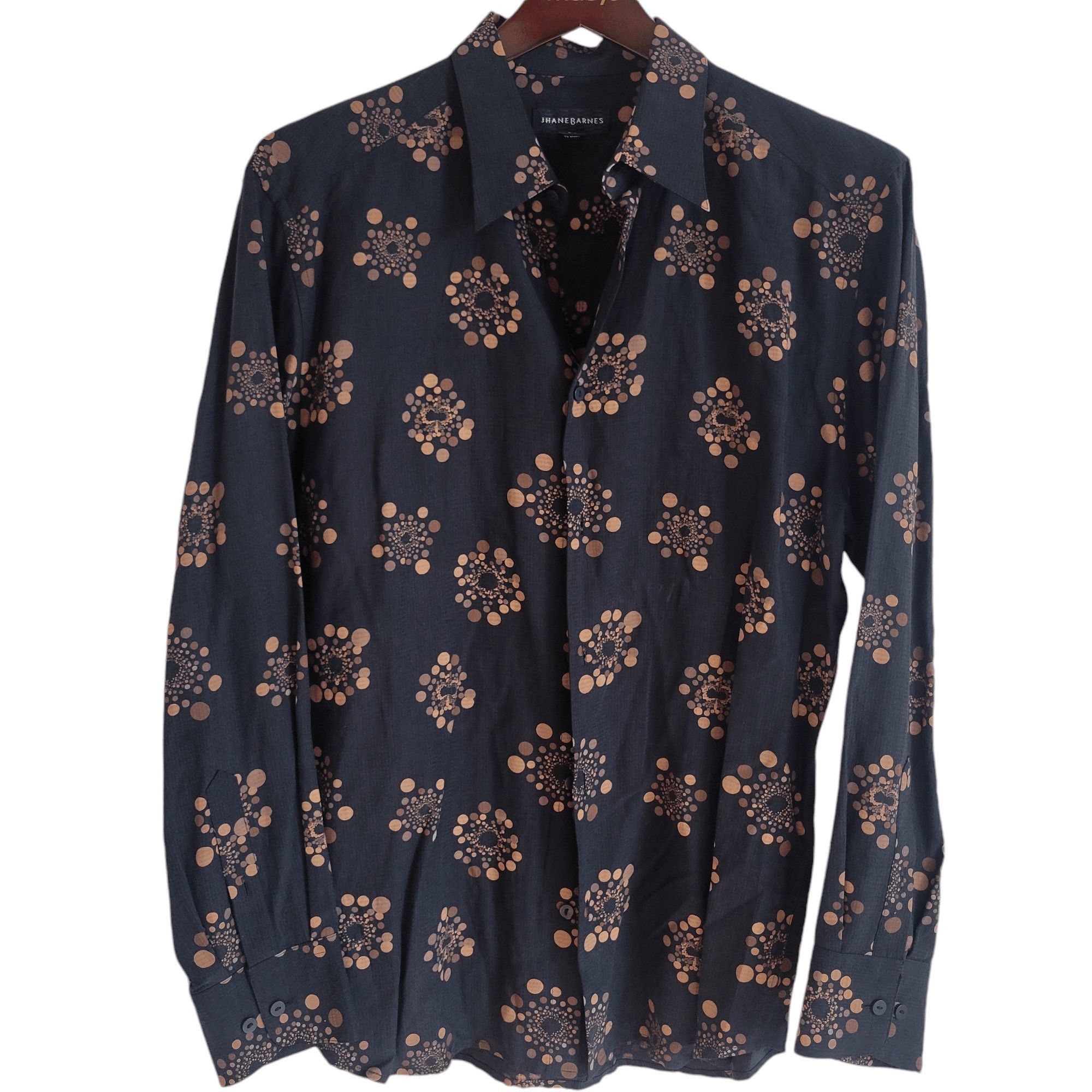 Jhane Barnes JHane Barnes Geometric LongSleeve Shirt Men. Large. Pre-owne Size US L / EU 52-54 / 3 - 3 Thumbnail