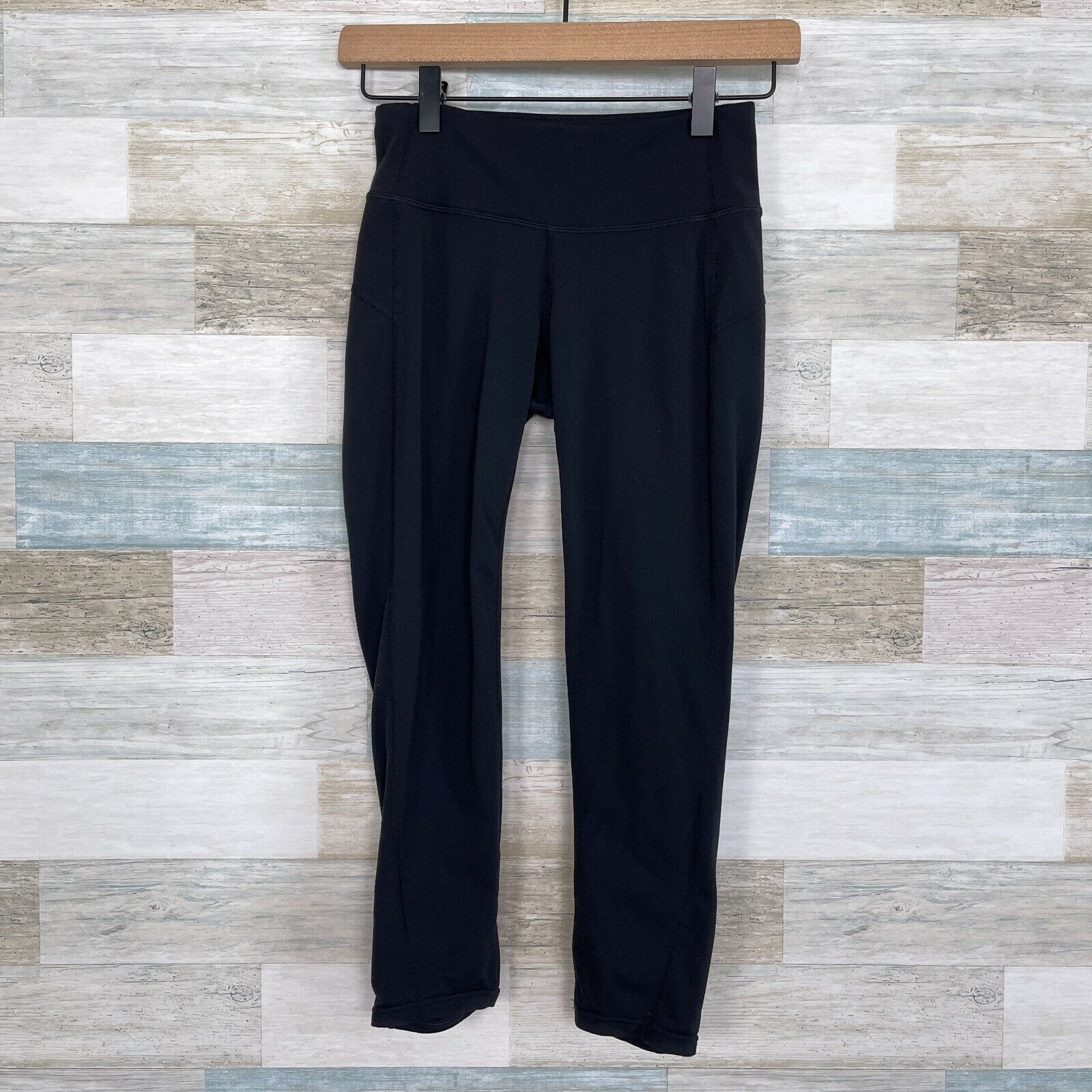 Other Athleta Power Lace Calf Capri Yoga Leggings Black Womens XS Size 23" - 1 Thumbnail