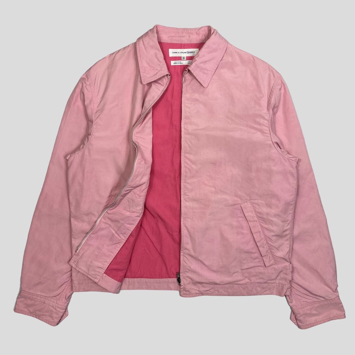 image of Comme Des Garcons Shirt Cdg Shirt 90’S Bubblegum Cotton Work Jacket - M in Pink, Men's (Size Medium