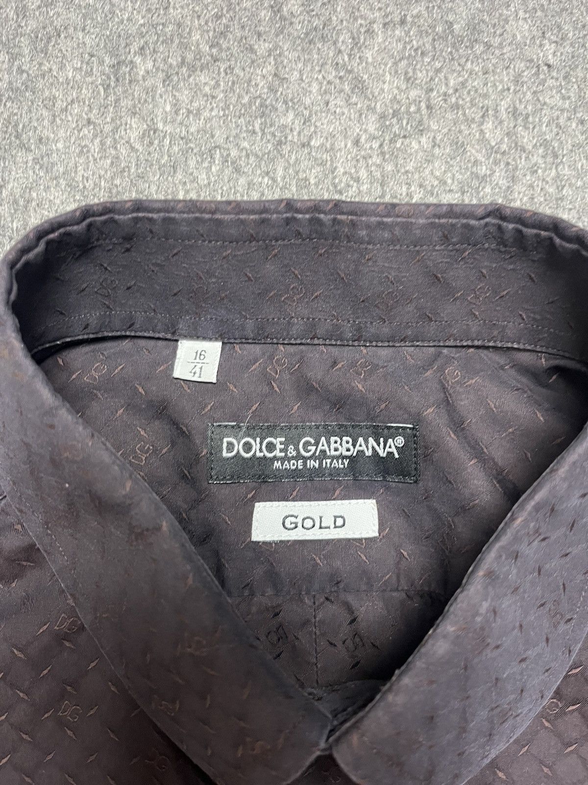 Dolce & Gabbana Dolce Gabbana monogram gold shirt Size US M / EU 48-50 / 2 - 5 Thumbnail