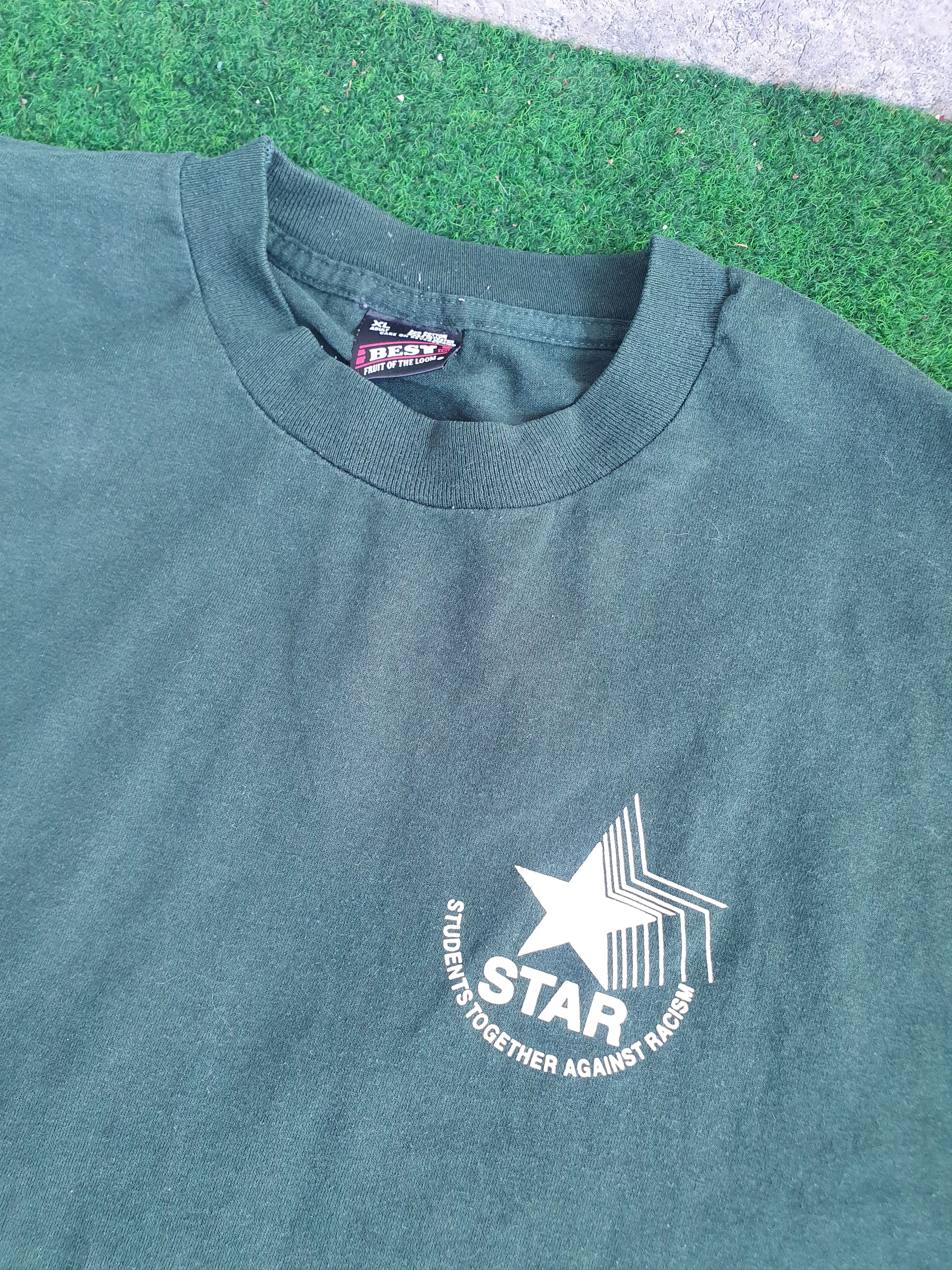 Fruit Of The Loom × Vintage STAR Students Together Against V Singltge Stitch t-shirt XL Size US XL / EU 56 / 4 - 12 Thumbnail