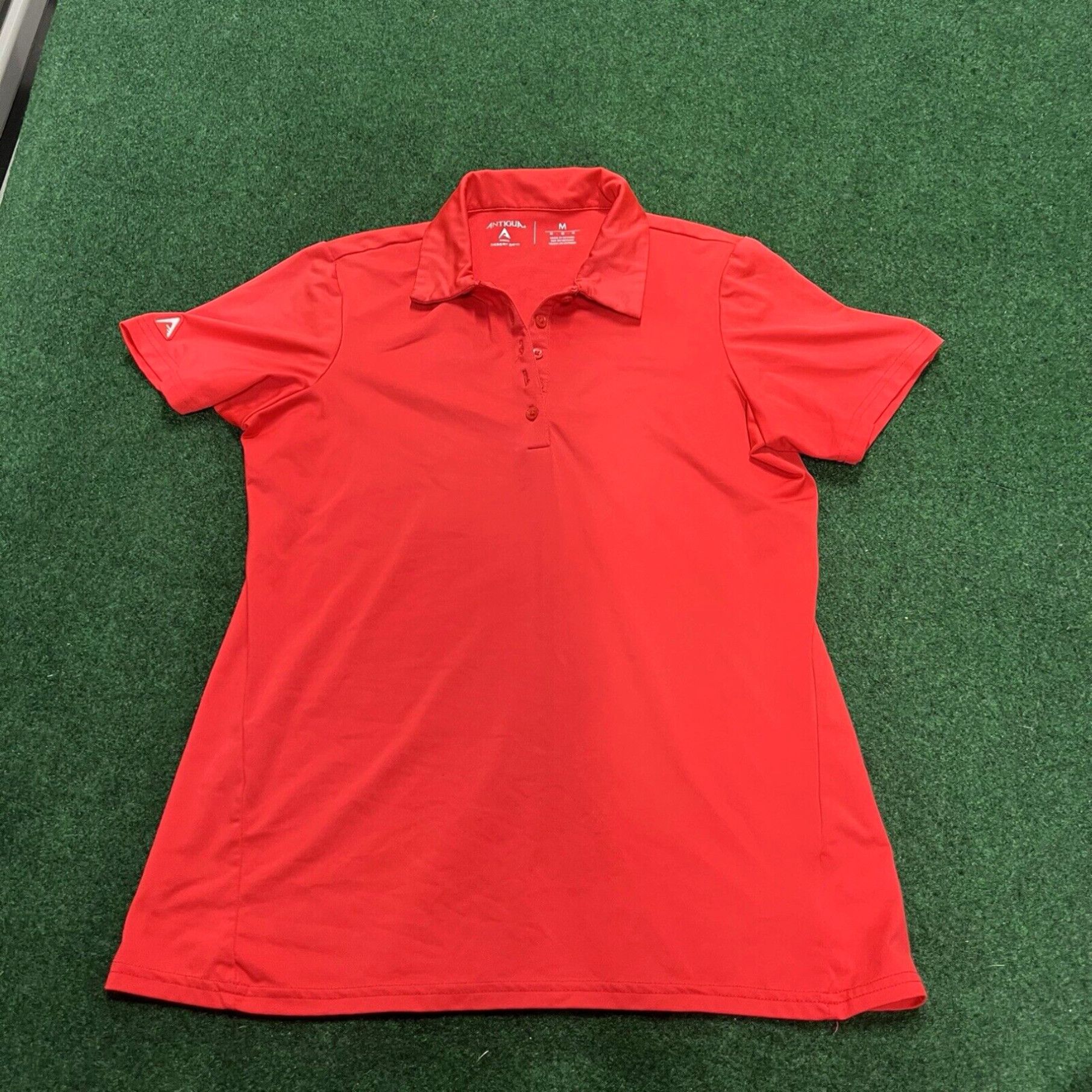 Vintage Antigua Desert Dry Womens Red Medium Sleeveless Collared Golf Top Blouse Size M / US 6-8 / IT 42-44 - 1 Thumbnail
