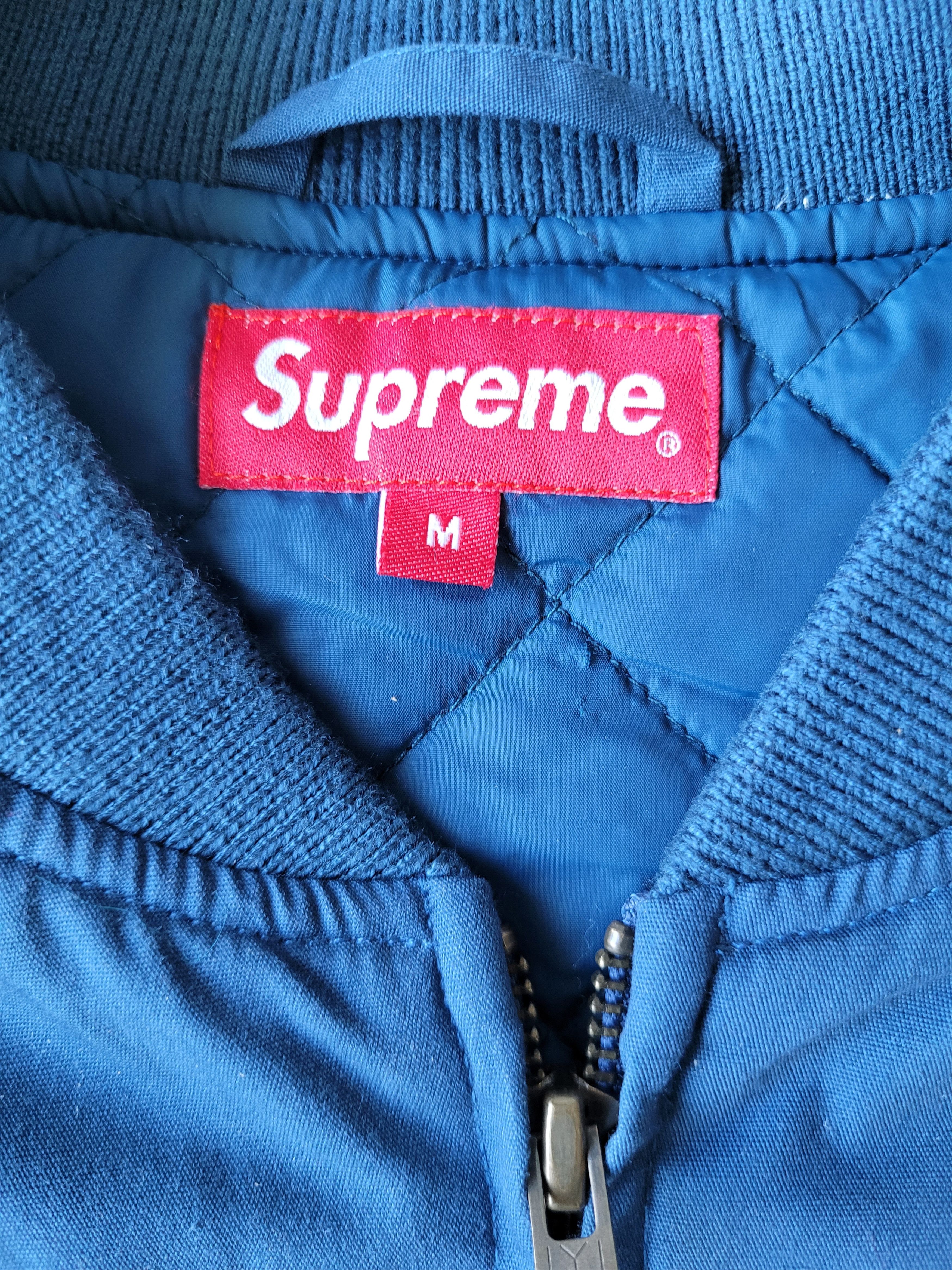 Supreme Supreme x Thrasher Skate And Destroy Blue Bomber Jacket (M) Size US M / EU 48-50 / 2 - 3 Thumbnail