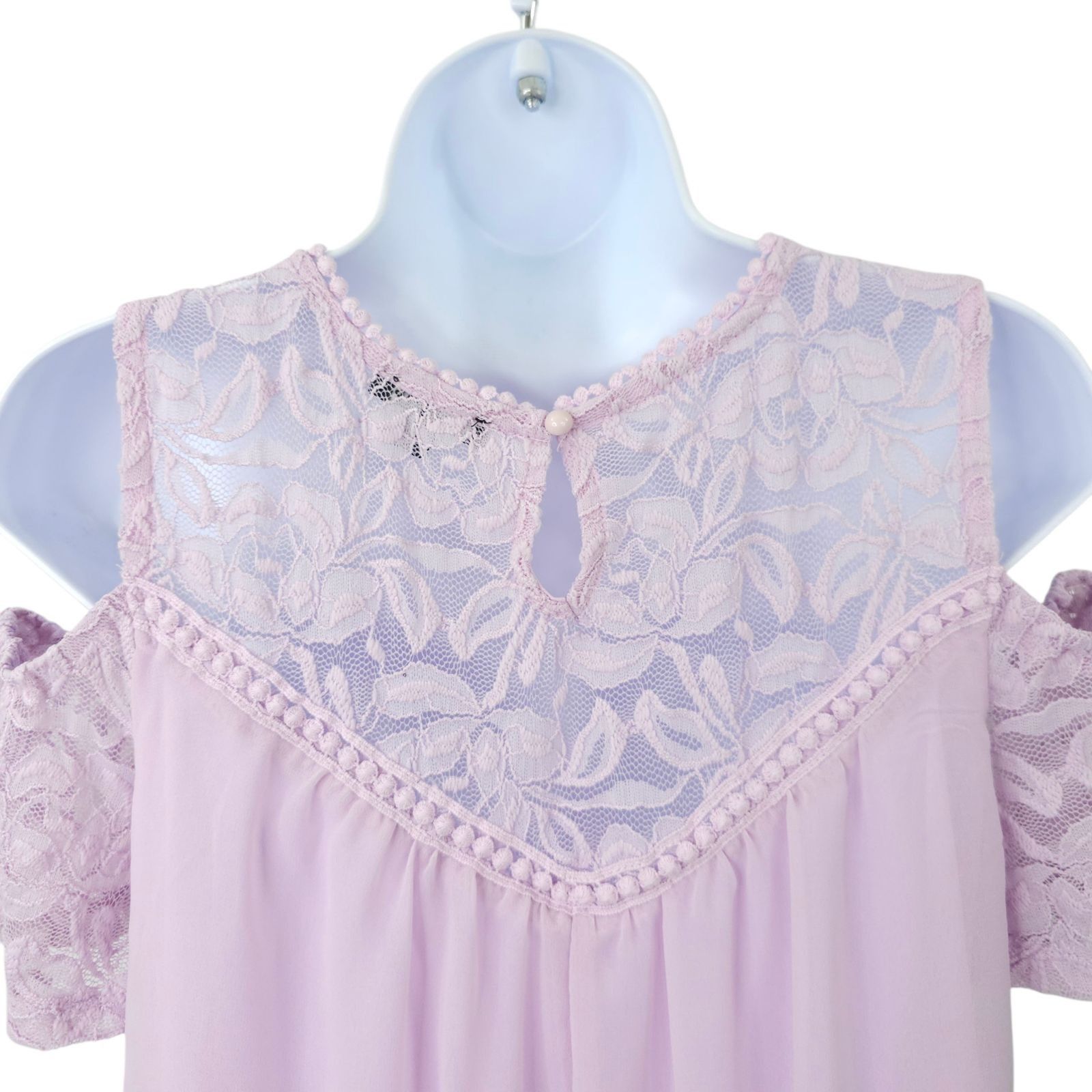 Other As U Wish Shift Dress S Lace Cold Shoulder Cottagecore Roman Size S / US 4 / IT 40 - 11 Thumbnail