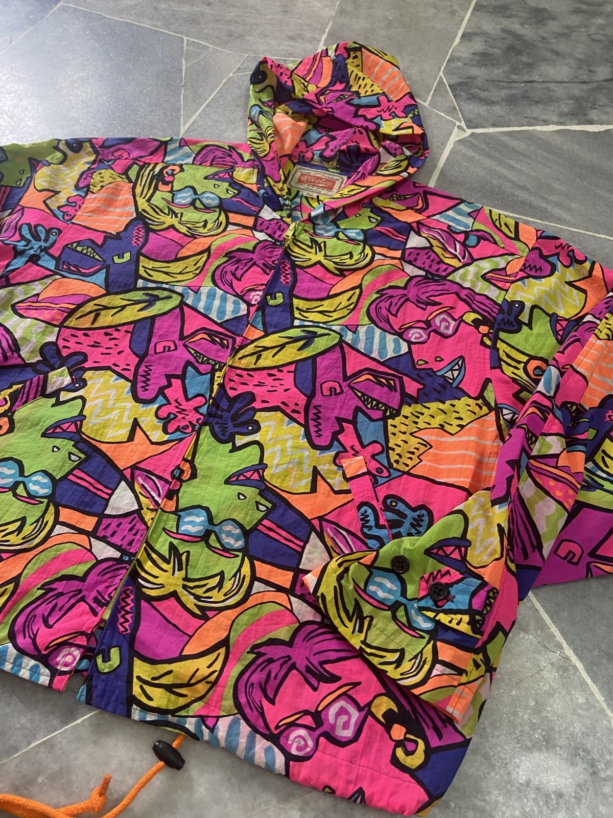 Japanese Brand Vintage Ulcolow Pattern Florescent Surf Jacket Size US M / EU 48-50 / 2 - 7 Thumbnail