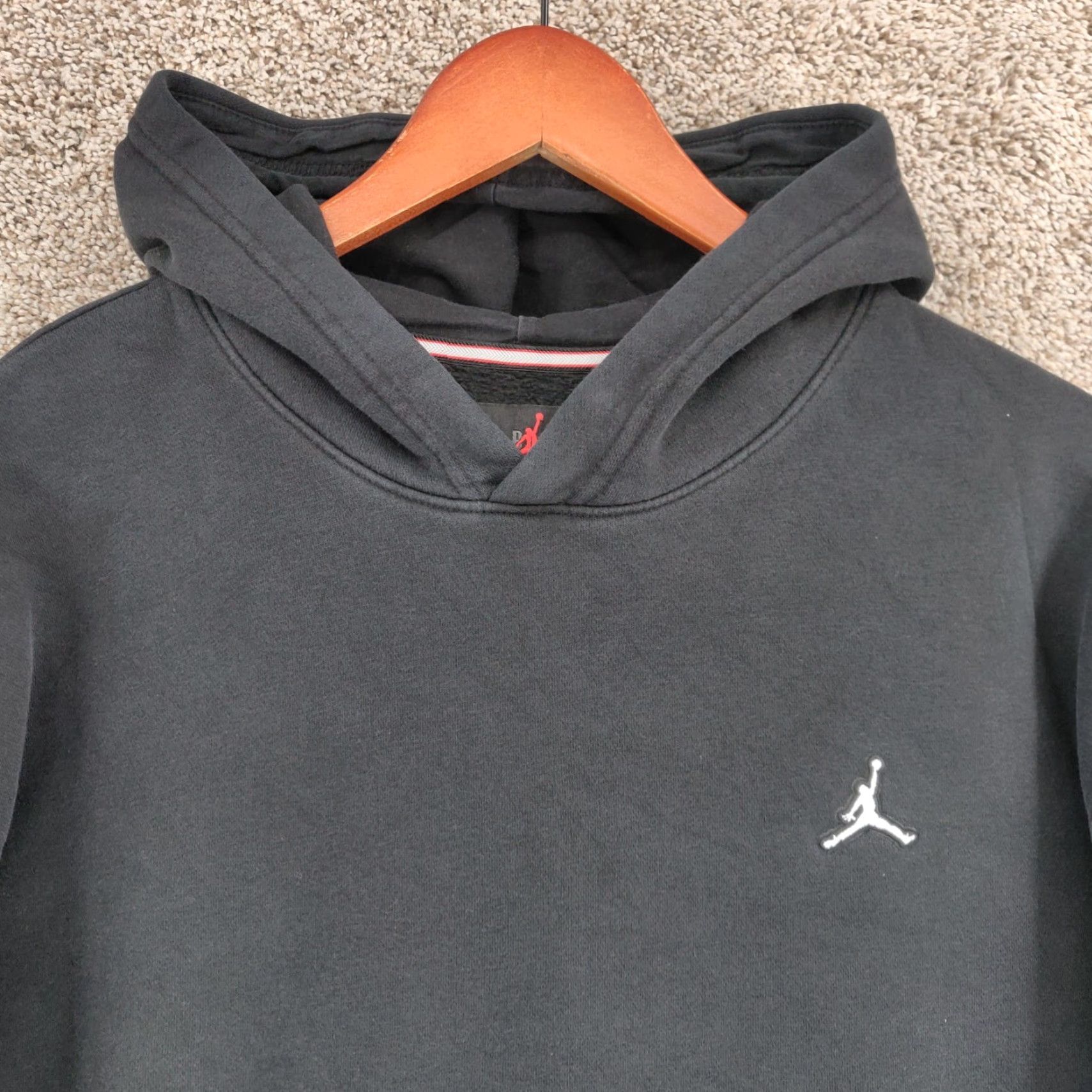 Nike Nike Air Jordan Hoodie Mens L Black Pullover Fleece Logo 90s Classic Sports Outdoor Athletic Size US L / EU 52-54 / 3 - 2 Thumbnail