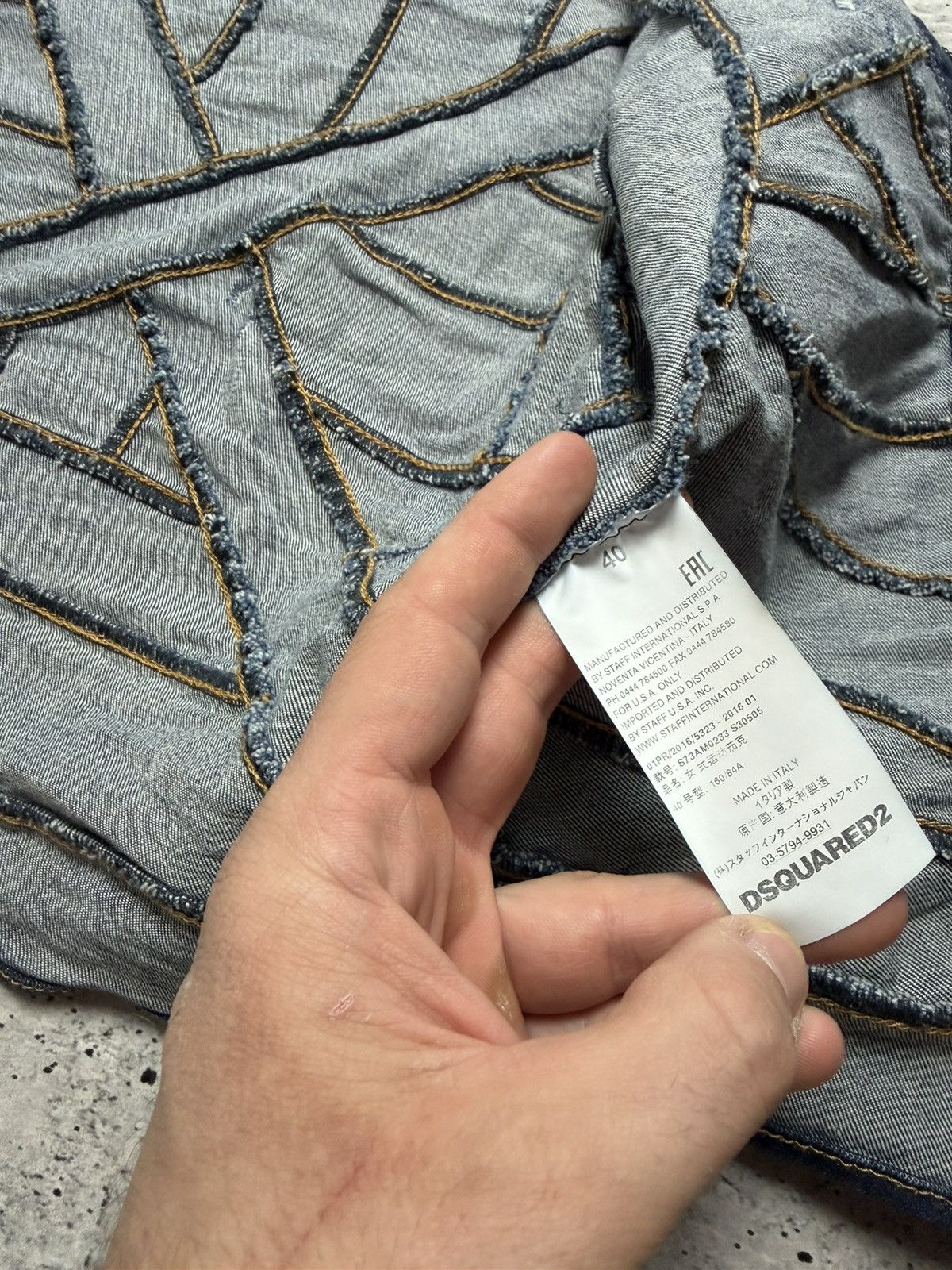 Dsquared2 Dsquared2 Disstresed Striped Lines Archive Denim Jacket Size S / US 4 / IT 40 - 12 Thumbnail
