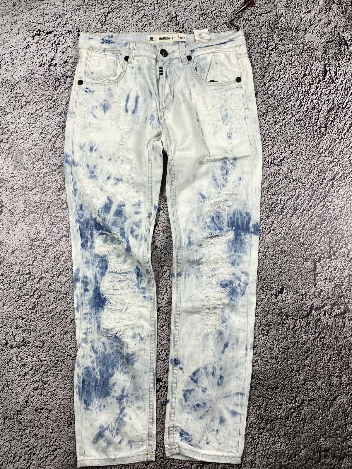 Japanese Brand Vintage Y2K washed distressed denim jeans streetwear 33 Size US 33 - 1 Thumbnail