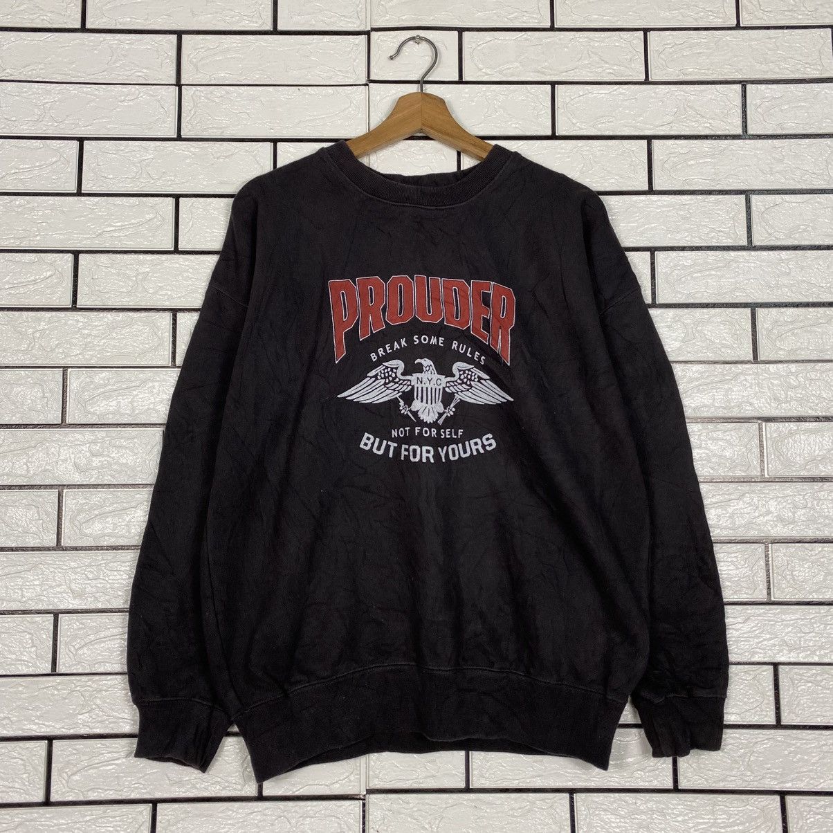 Japanese Brand Vintage Sweatshirt Prouder Big Logo Size US M / EU 48-50 / 2 - 2 Thumbnail