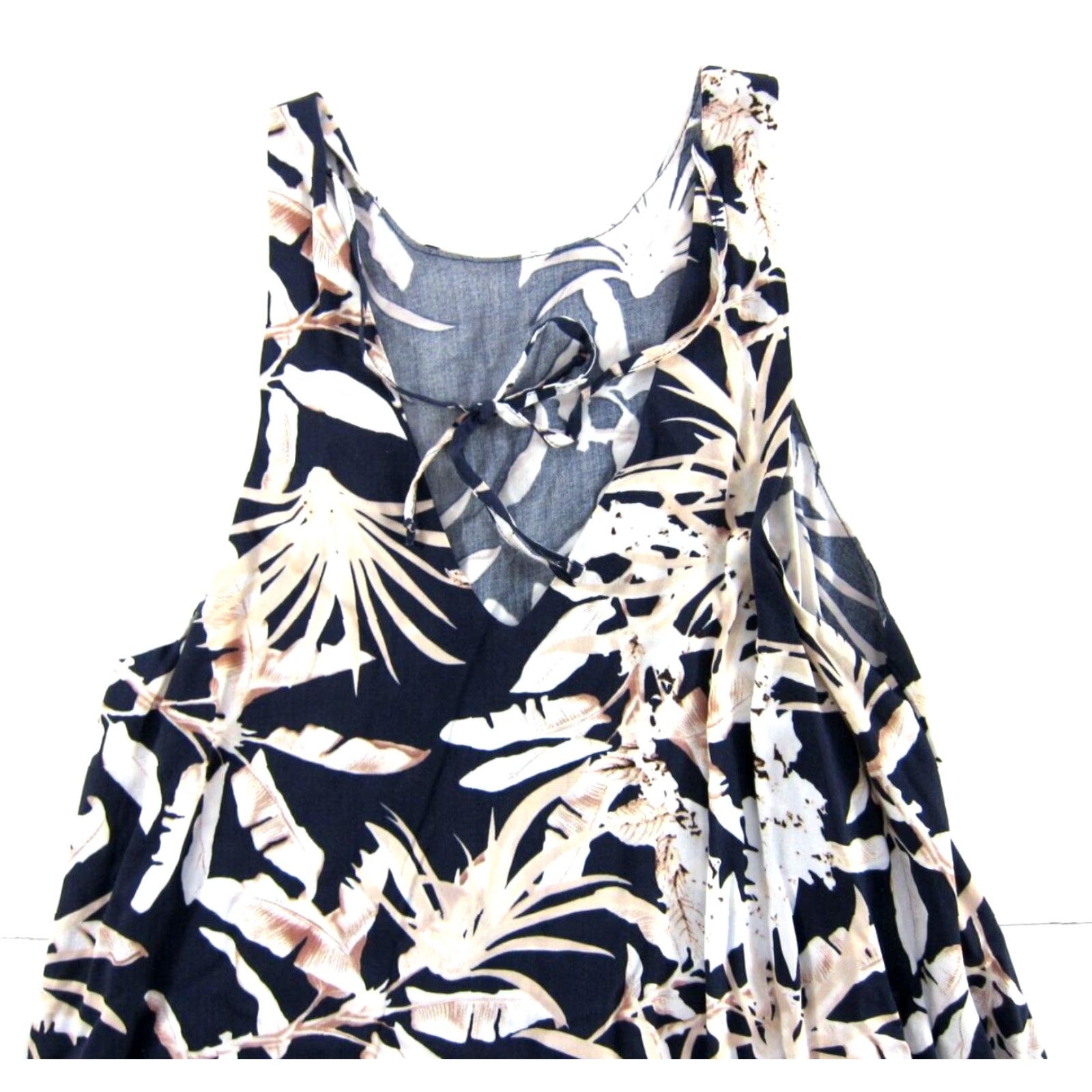Vintage Dress Forum Los Angeles California Rayon Blue Floral Tank Sun Dress Medium Size M / US 6-8 / IT 42-44 - 5 Thumbnail