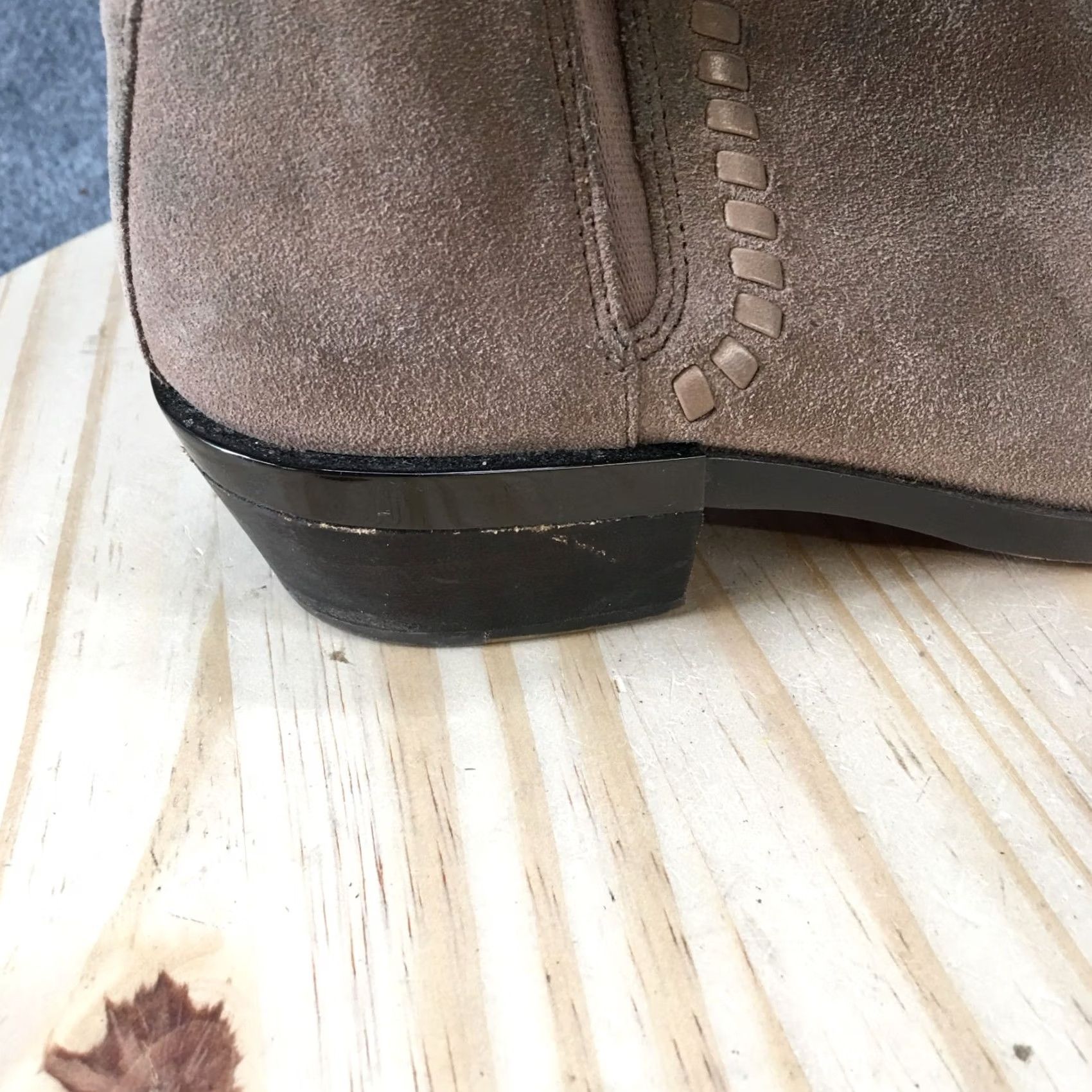 Coach Coach Carter Brown Suede Ankle Bootie Womens 7.5B Bootie Casual Heel 1 In. Black? (Original color: Brown) Size US 8 / IT 38 - 6 Thumbnail