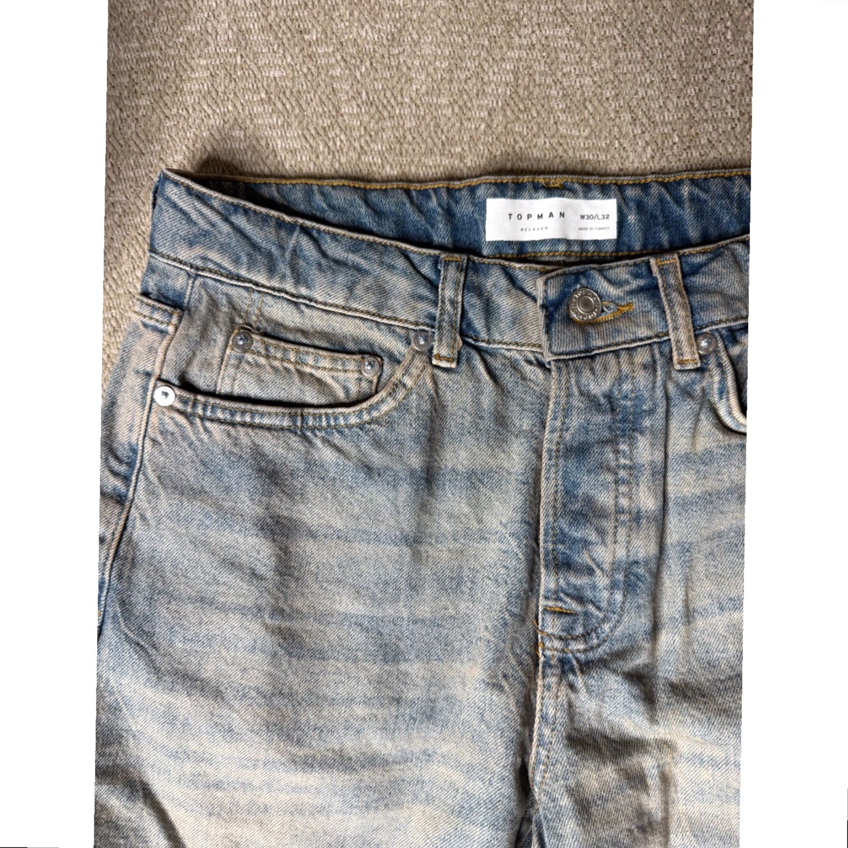 Topman Topman Relaxed Jeans Light Wash Denim Jeans Men W30 L32 Size US 30 / EU 46 - 4 Thumbnail