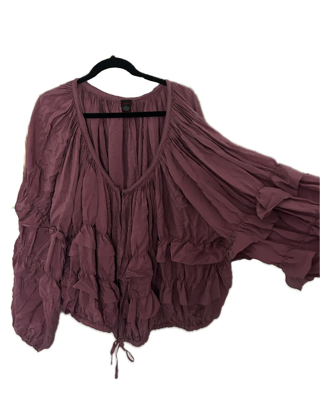 Jean Paul Gaultier Archival Jean Paul Gaultier 1990s Silk Ruffle Blouse/Jacket Size S / US 4 / IT 40 - 1 Thumbnail