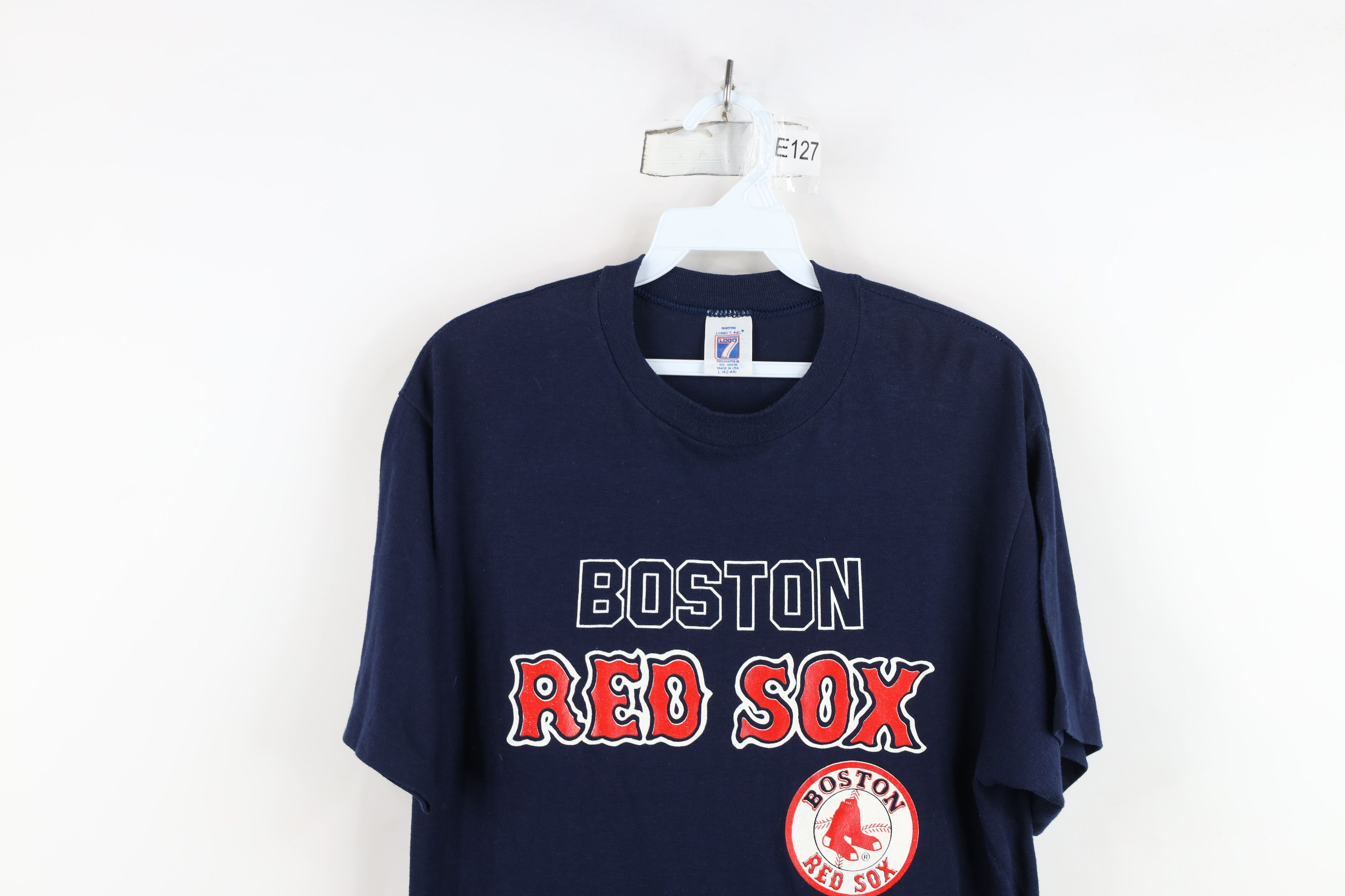 Vintage Vintage 80s 90s Boston Red Sox Baseball T-Shirt Blue USA Size US L / EU 52-54 / 3 - 2 Thumbnail