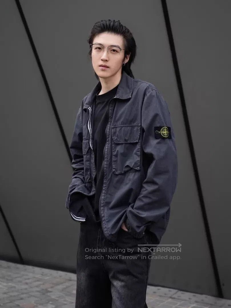 Stone Island Blue Lightweight Jacket with Zip and Pockets. Size US L / EU 52-54 / 3 - 1 Thumbnail