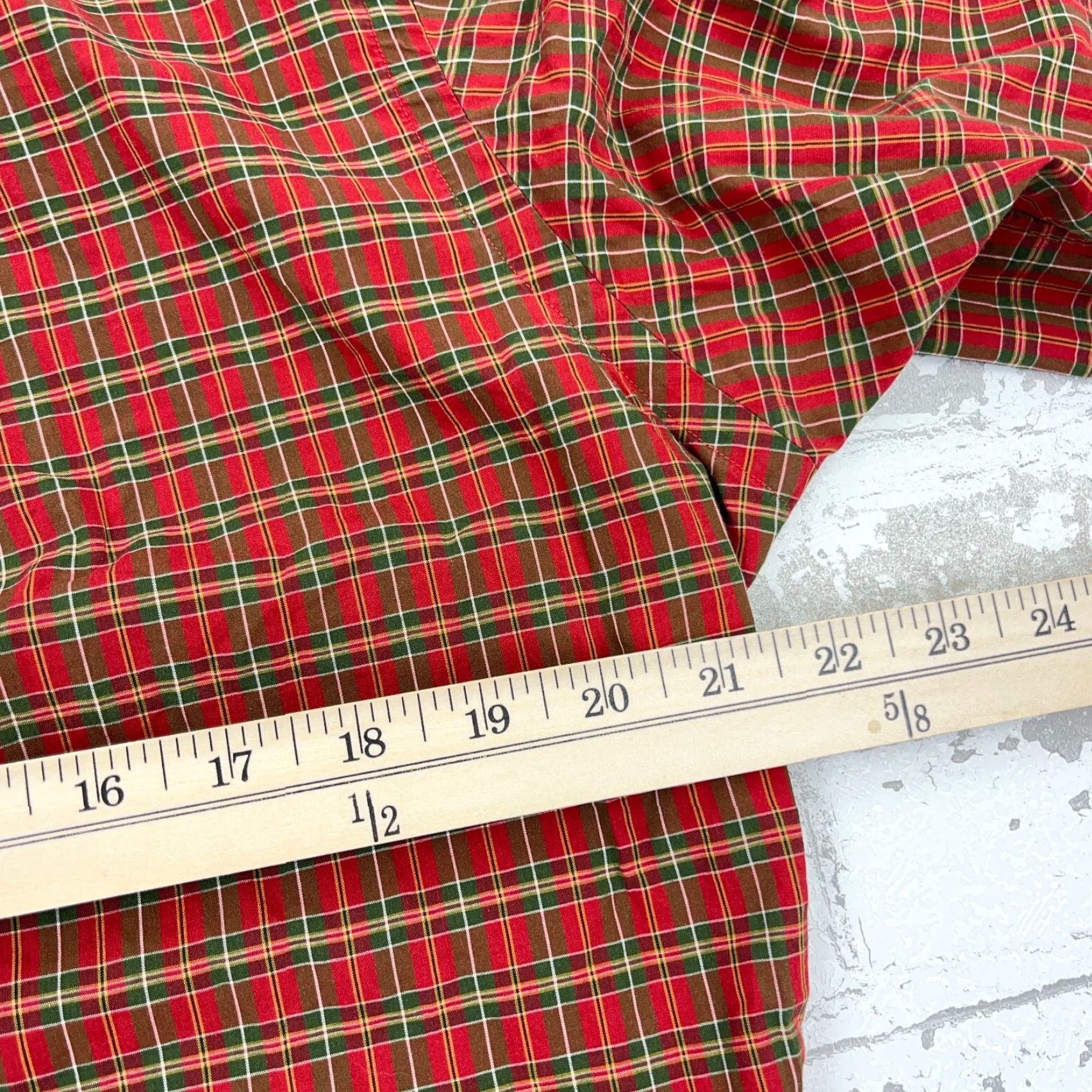 Ralph Lauren Ralph Lauren Shirt Men Medium Red Green Plaid Button Up Classic Fit Tartan Dress Size 40R - 7 Thumbnail