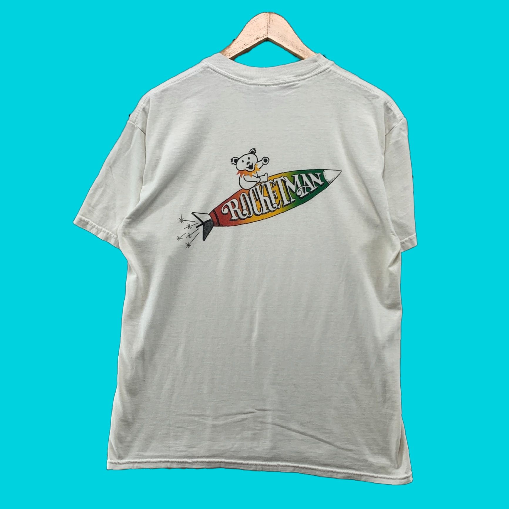 Jerzees Vintage Grateful Dead Bear T-Shirt Men Large White Music 20.5x26 Size US M / EU 48-50 / 2 - 1 Thumbnail