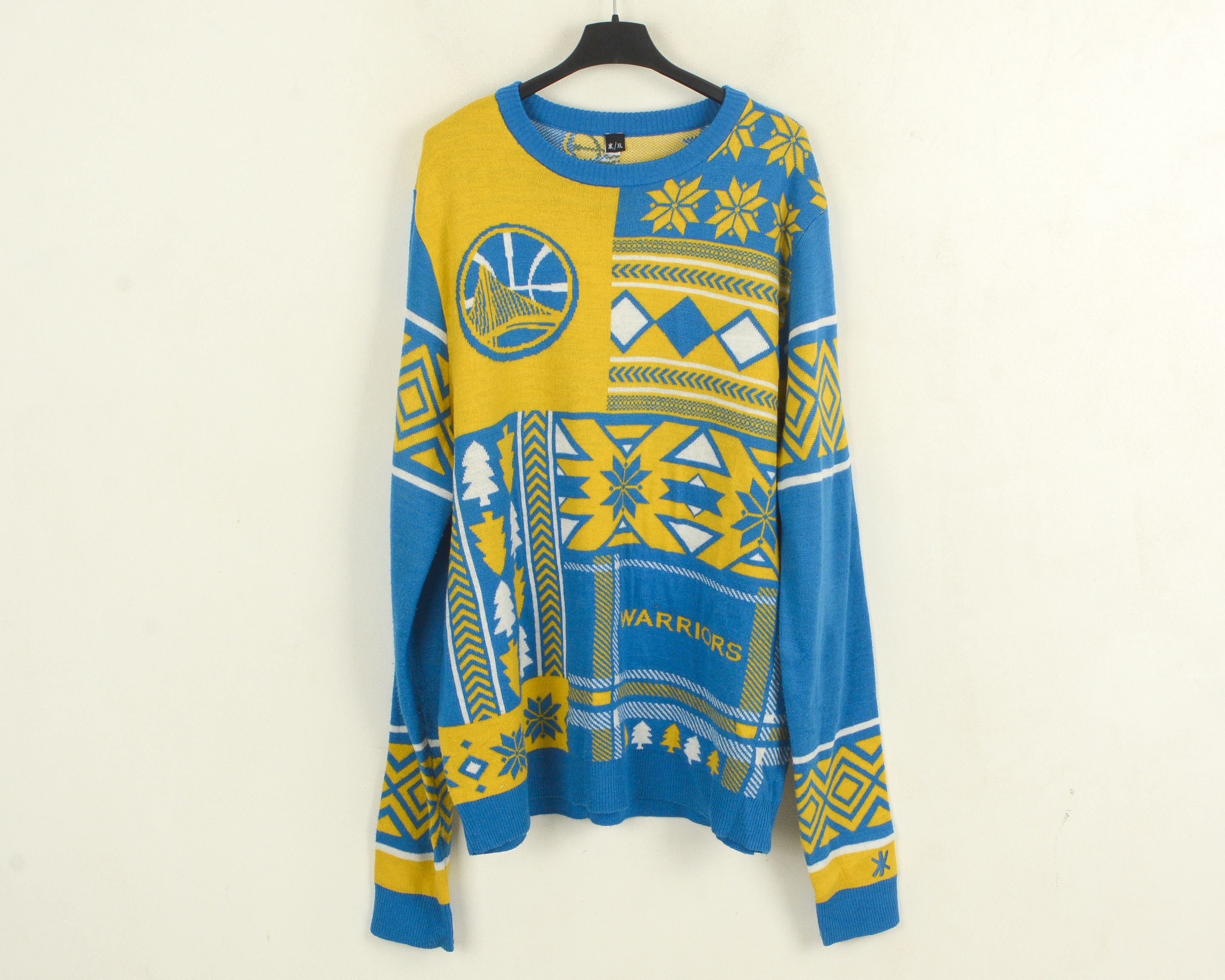 NBA Warriors Ugly Christmas Pullover Sweater 2024 XL