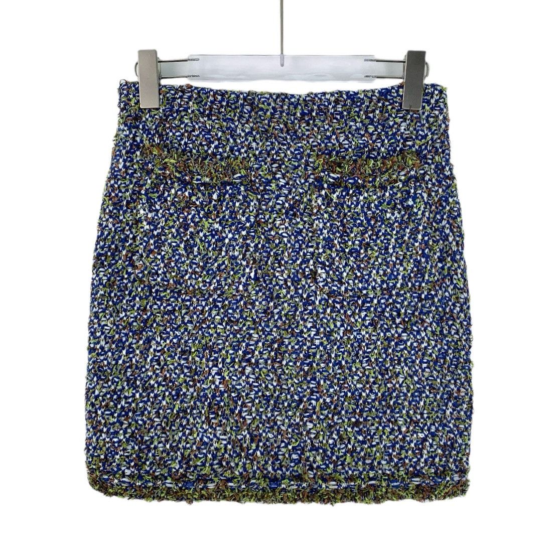 Chanel Chanel Blue Woven Tweed Mini Skirt K26WX Size 25" / US 0 / IT 36 - 2 Thumbnail