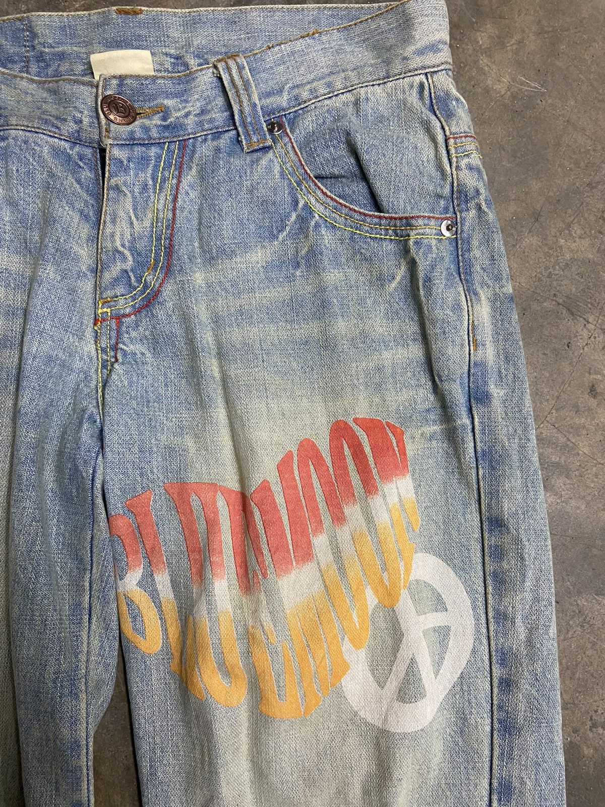 Blue Blue Japan 🔥 Blue Moon jeans if six was nine Size US 32 / EU 48 - 2 Thumbnail